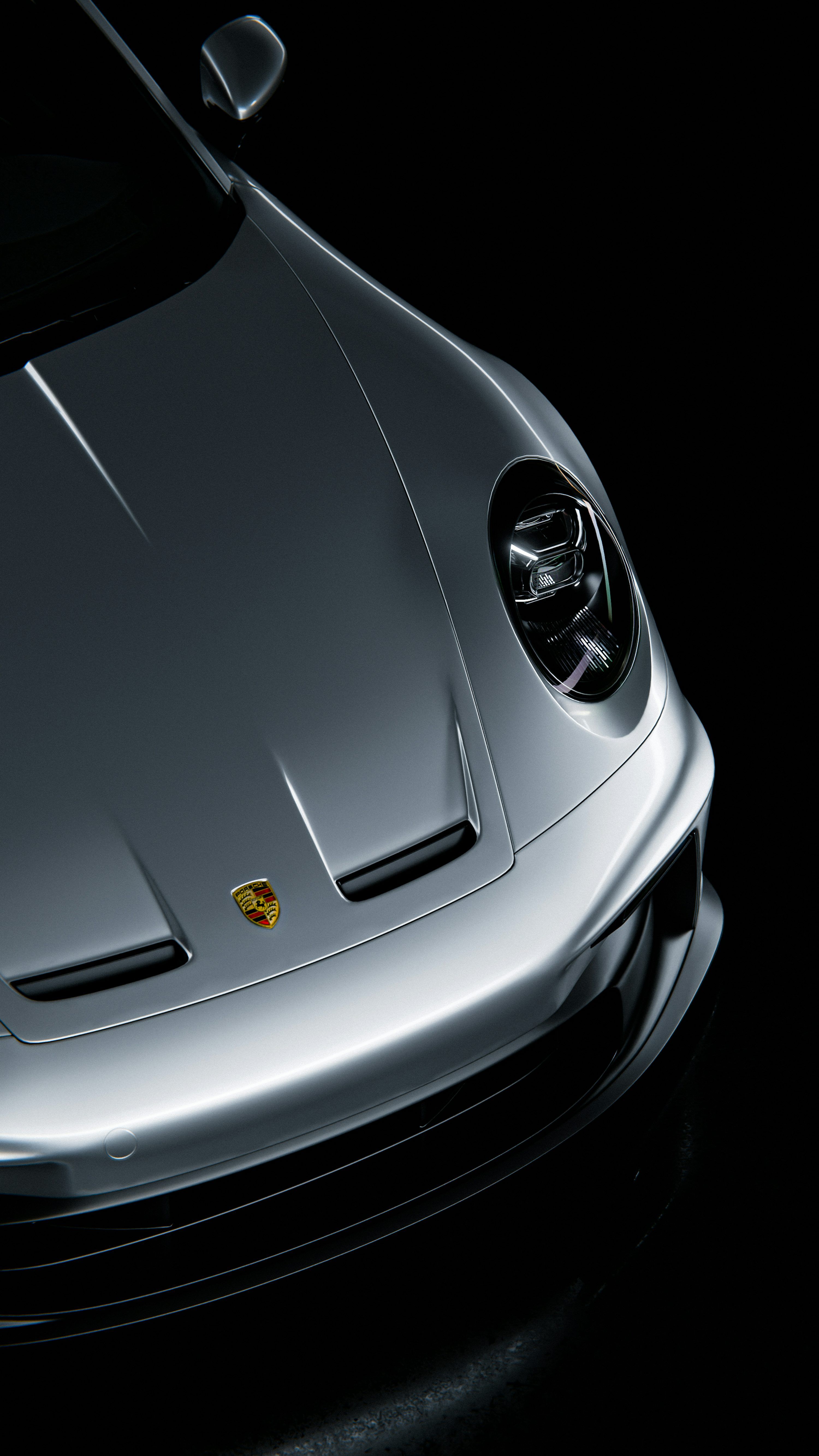 3000x5333 A close up of a silver sports car