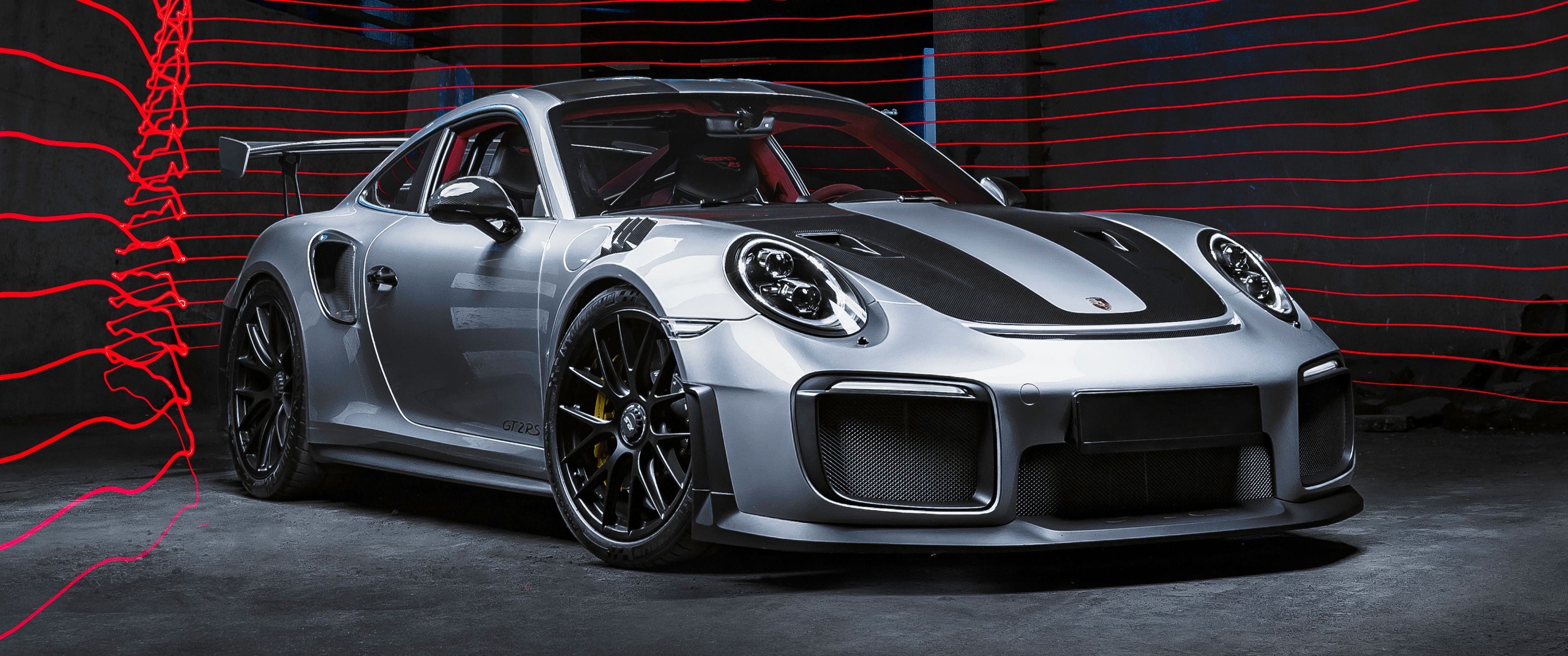 3440x1440 Porsche 911 GT2 RS Wallpaper 4K, Performance Kit, Sports cars
