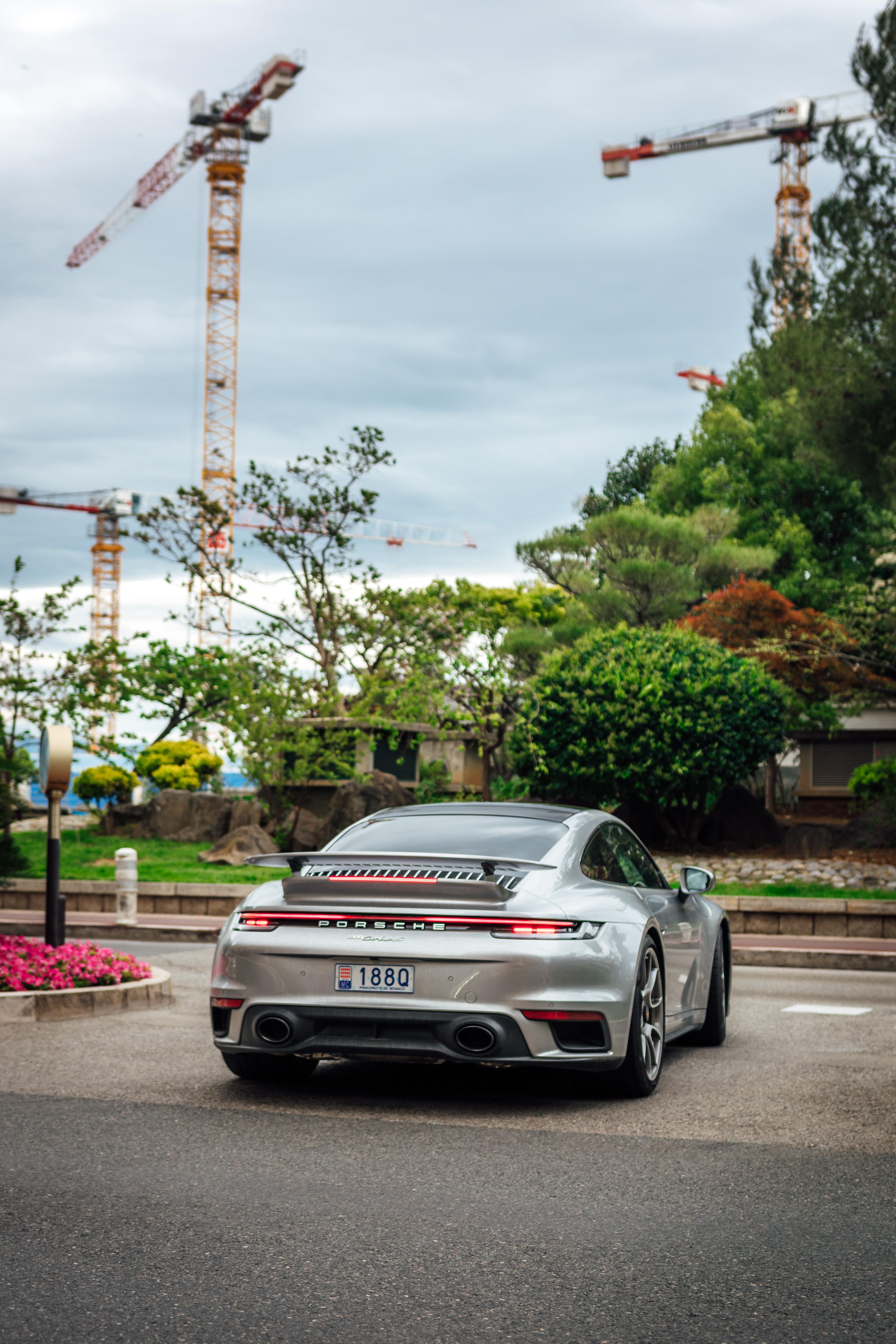 3392x5088 GT Silver Metallic Porsche 911 Turbo S in Monaco [3392×5088]