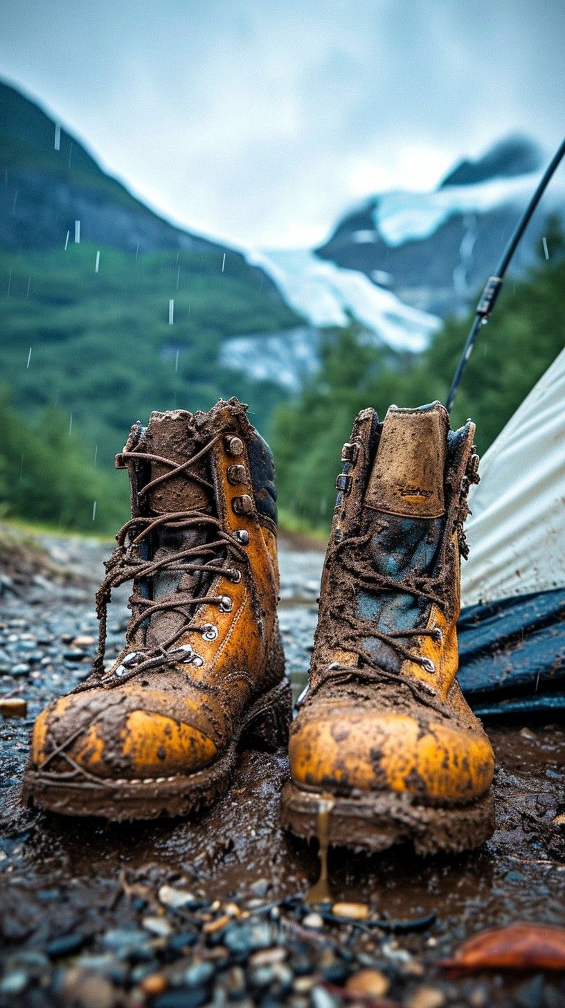 816x1456 Download Muddy Hiking Boots Image, Adventure, Mud