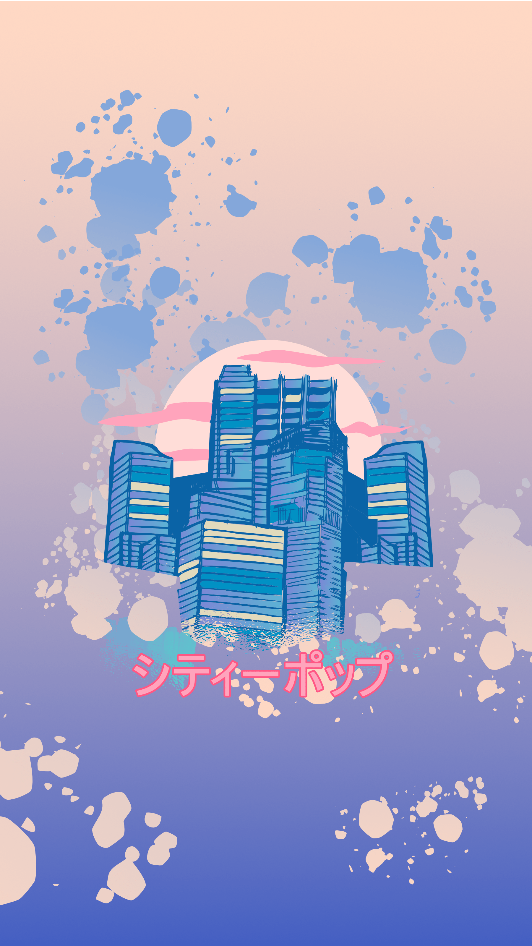1800x3200 I Made (3) More City Pop Aesthetic Designs! Which one is the best?