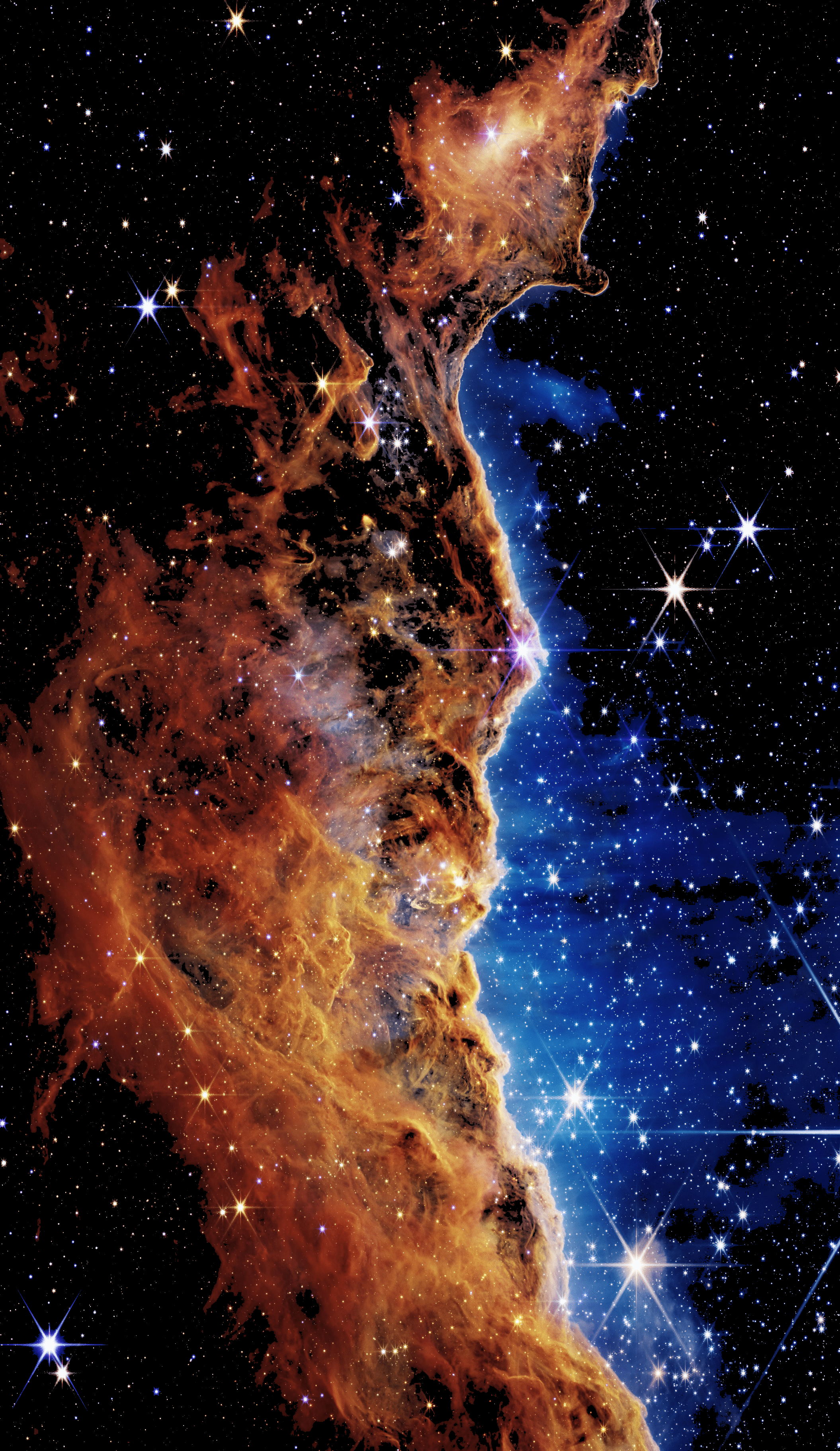 2110x3643 Cosmic Cliffs Background OLED Wallpaper for Phone