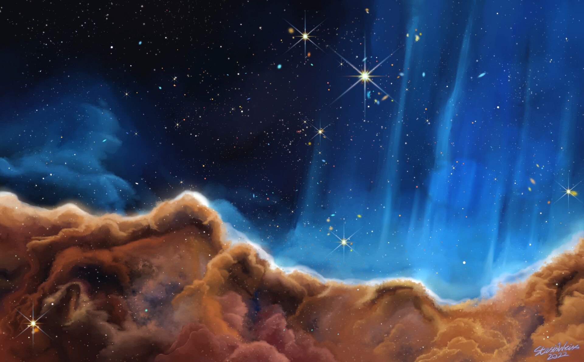 1920x1193 Carina's 'Cosmic Cliffs'