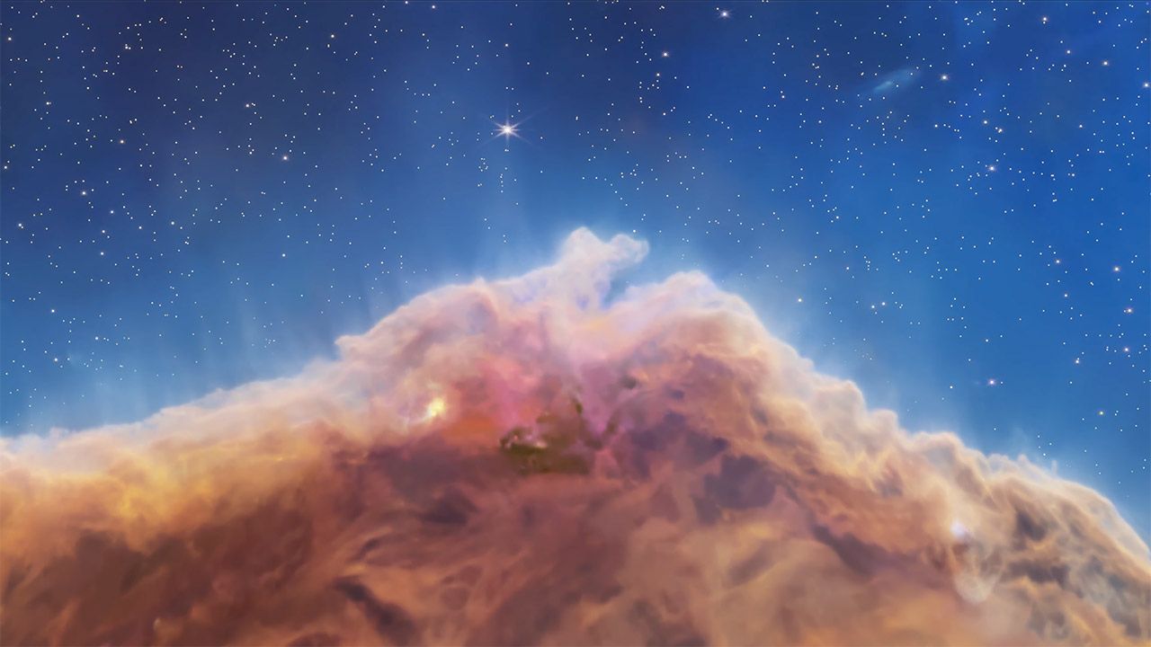 1280x720 NASA Uses James Webb Space Telescope Data to Create Stunning 3D Visualization of Cosmic Cliffs