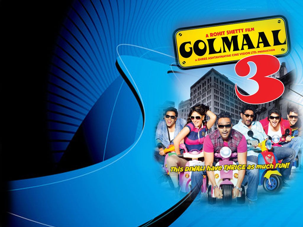 1024x768 Latest Movies Music Torrent Reviews Wallpaper: Golmaal 3