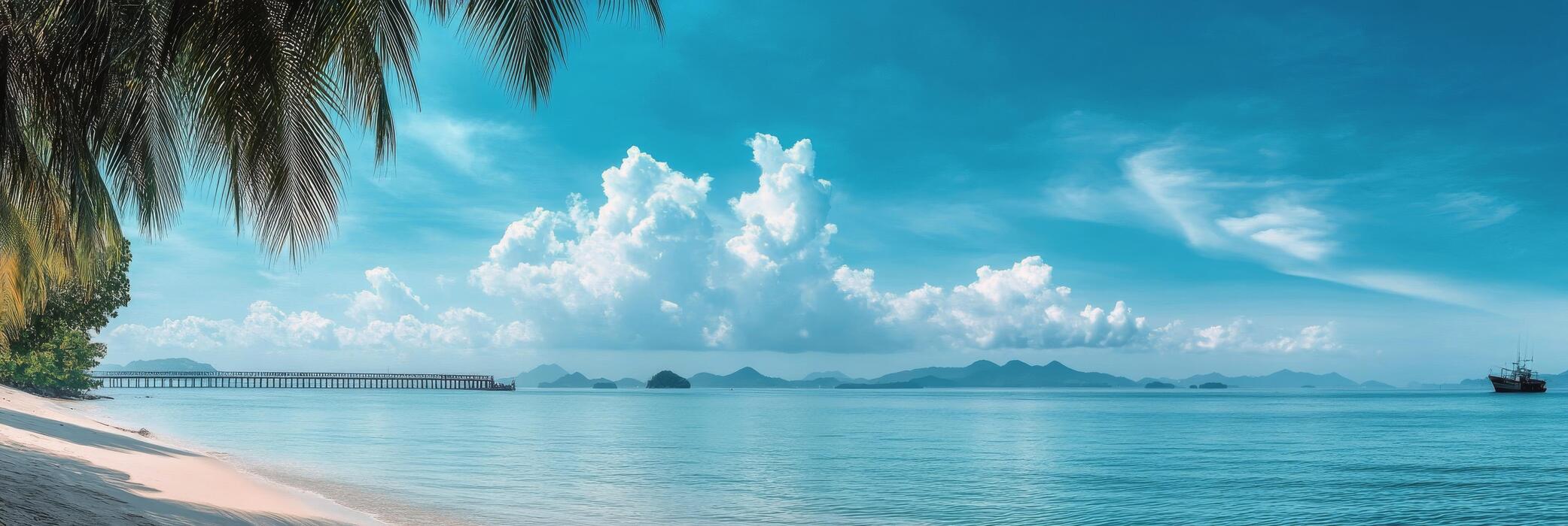 2083x700 Water And Sky , Image and Background for Free Download