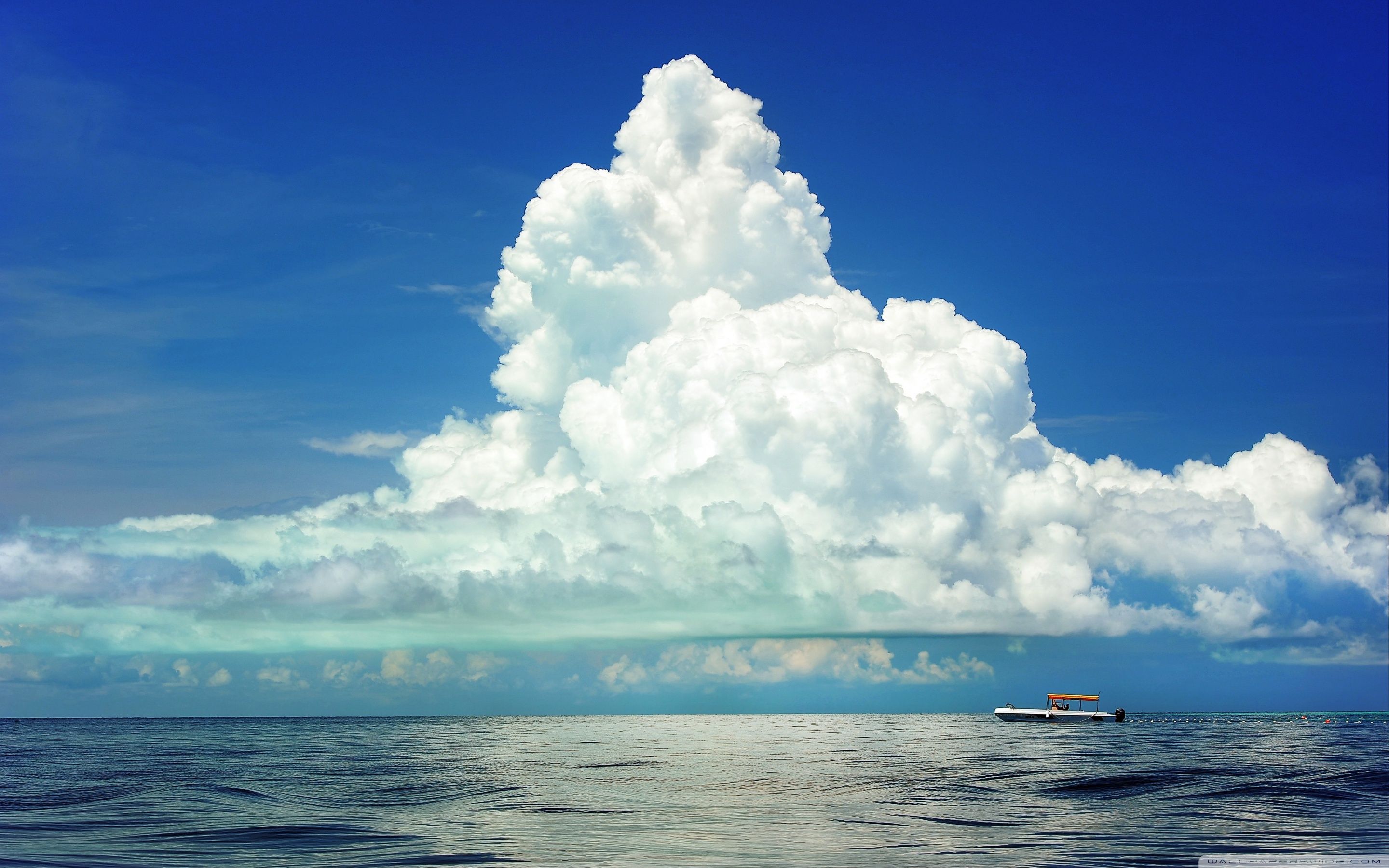 2880x1800 Cumulus Clouds Above the Sea 4K UHD Wallpaper for UltraHD Desktop and TV : Widescreen and UltraWide Display : Dual and Triple Monitor : Smartphone and Tablet Devices