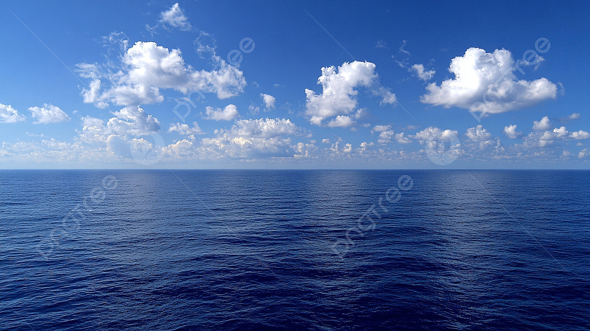 1200x673 Sea Water And Blue Sky With White Clouds Ocean Surface For Natural Background, Sunshine, Dream, Water Background Image And Wallpaper for Free Download