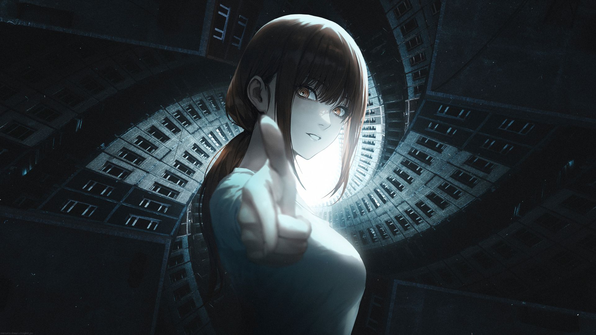 1920x1080 Wallpaper Makima Chainsaw Man 2k, Makima, Chainsaw Man, Anime, Sleeve, Background Free Image