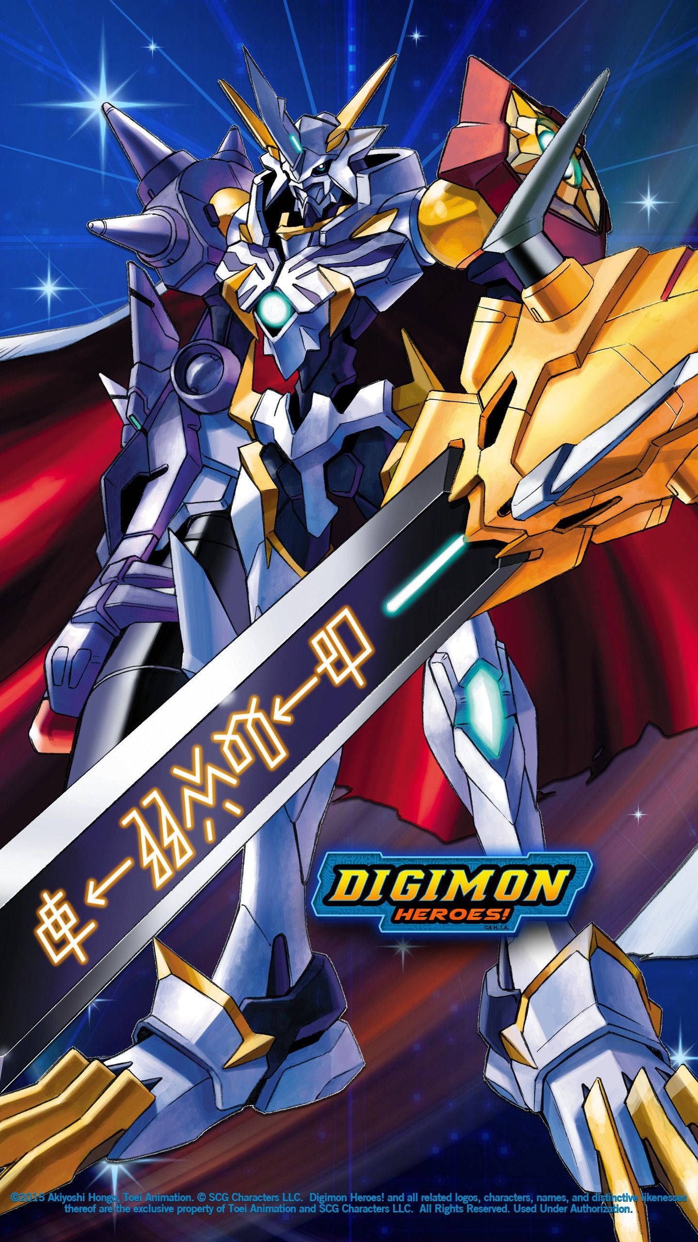 1440x2560 Download OmnimonX Poster Digimon Heroes HD Wallpaper