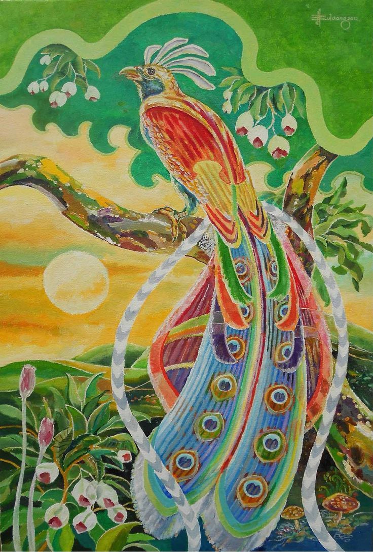 736x1087 Ibong Adarna. Philippine mythical bird. Oil on canvas 16 x 24 by J.Bulaong 2012