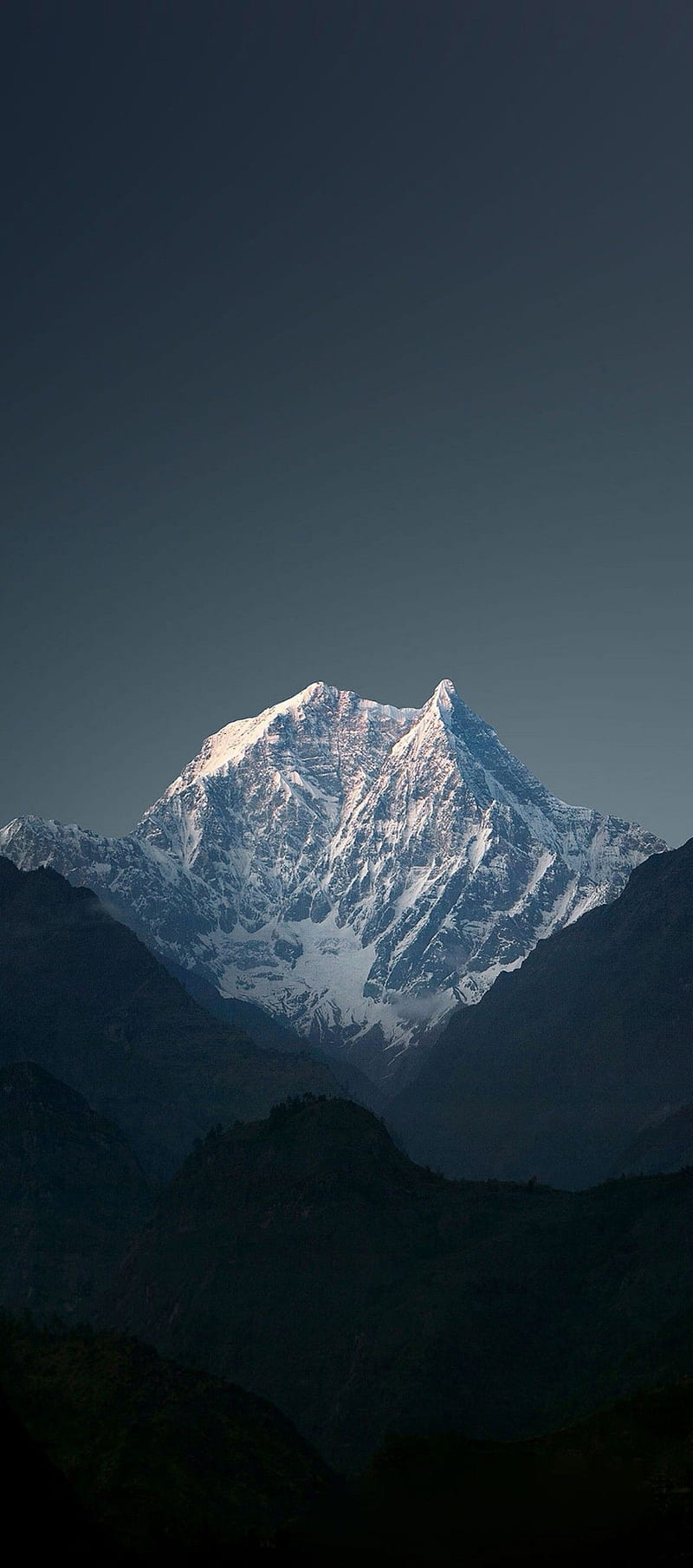 800x1809 Dark Minimalist Mountain, Dark Sky Mountain, HD phone wallpaper