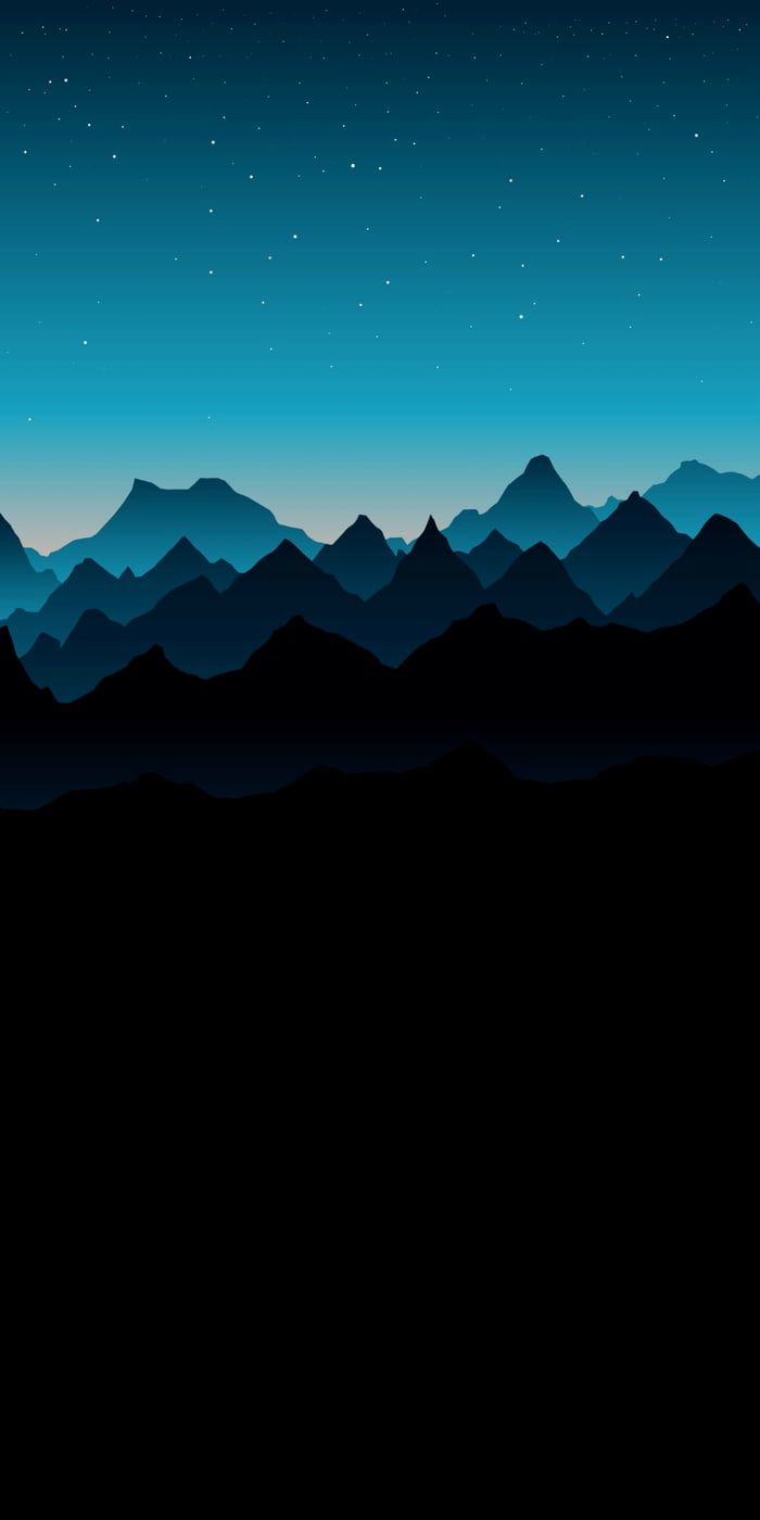 700x1400 Dark Minimalist Mountain Wallpaper