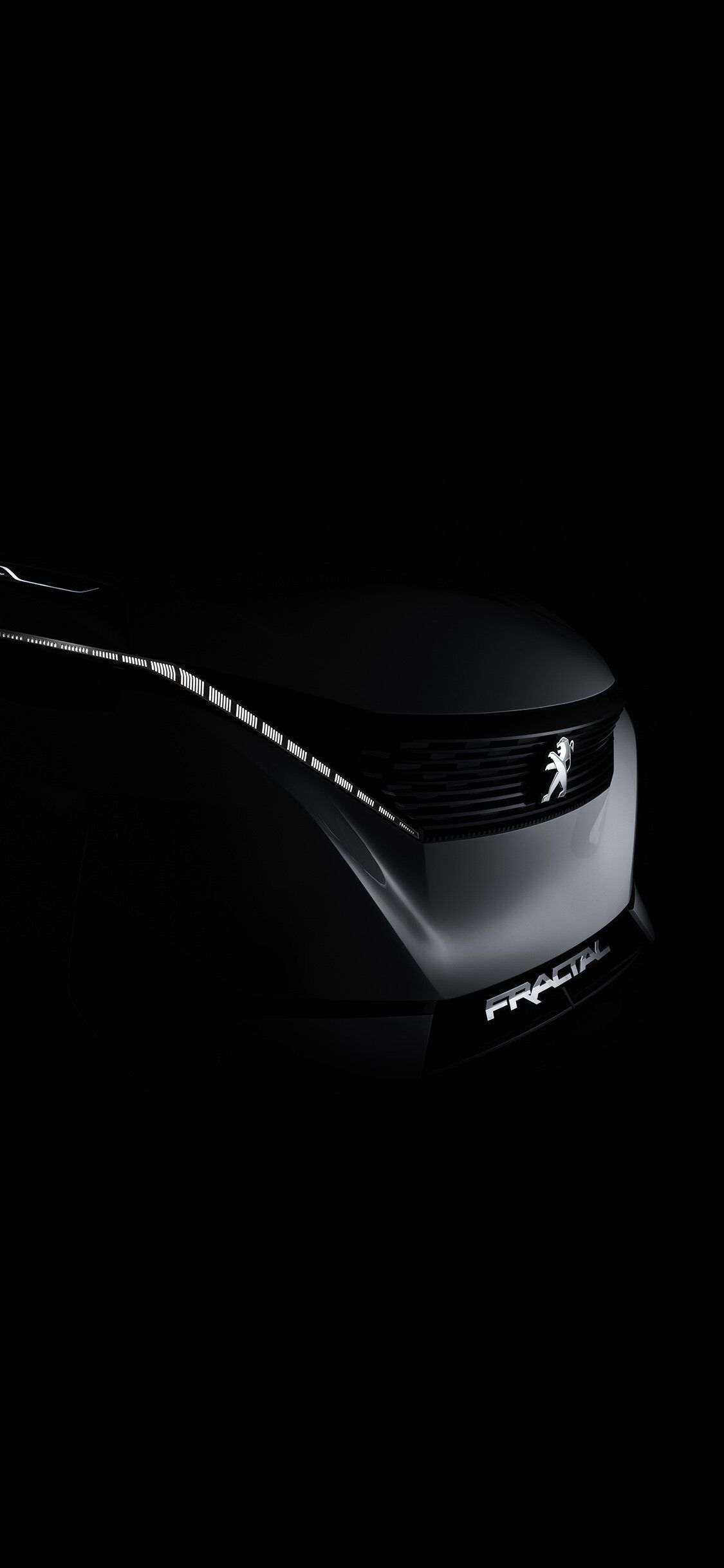 1125x2436 Peugeot Dark Car Logo Art Illustration iPhone Wallpaper