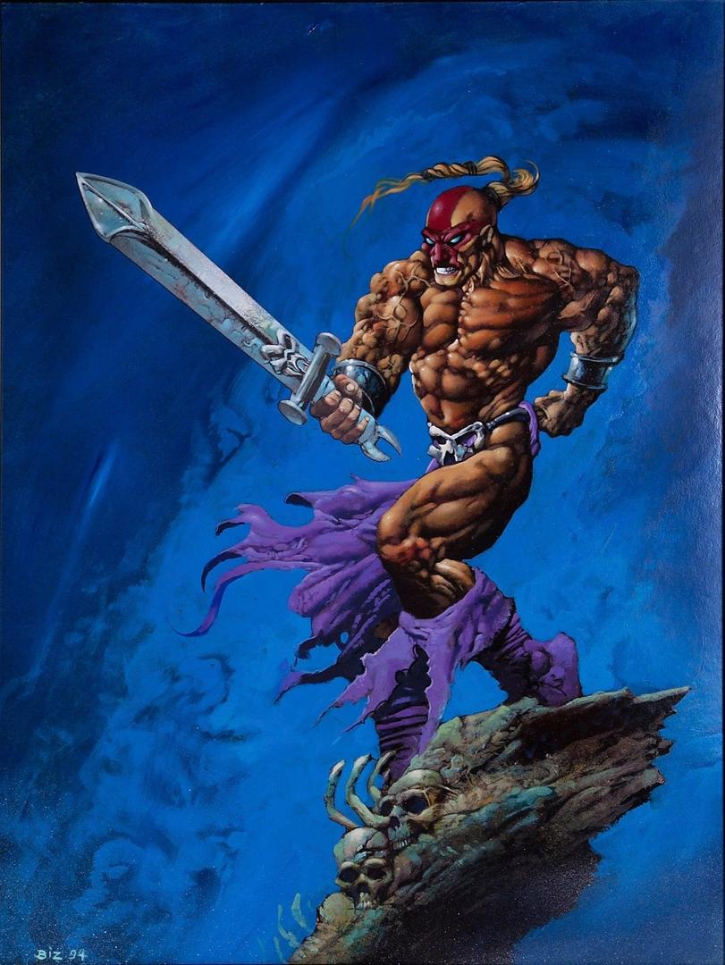 811x1080 Simon Bisley Art Weaponlord x 24 Framed Oil on Board 1994 Rare