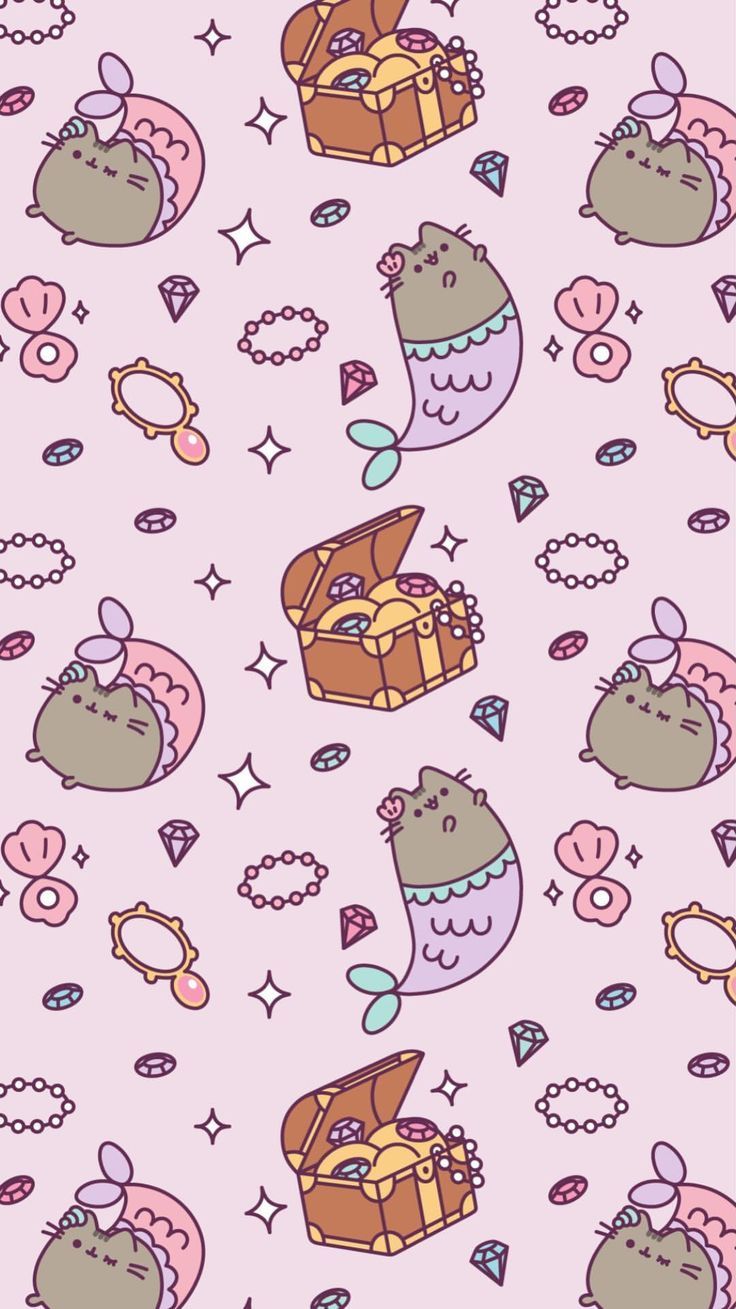 736x1309 Pusheen wave. Pusheen under the sea, Pusheen heart wallpaper, Cute wallpaper