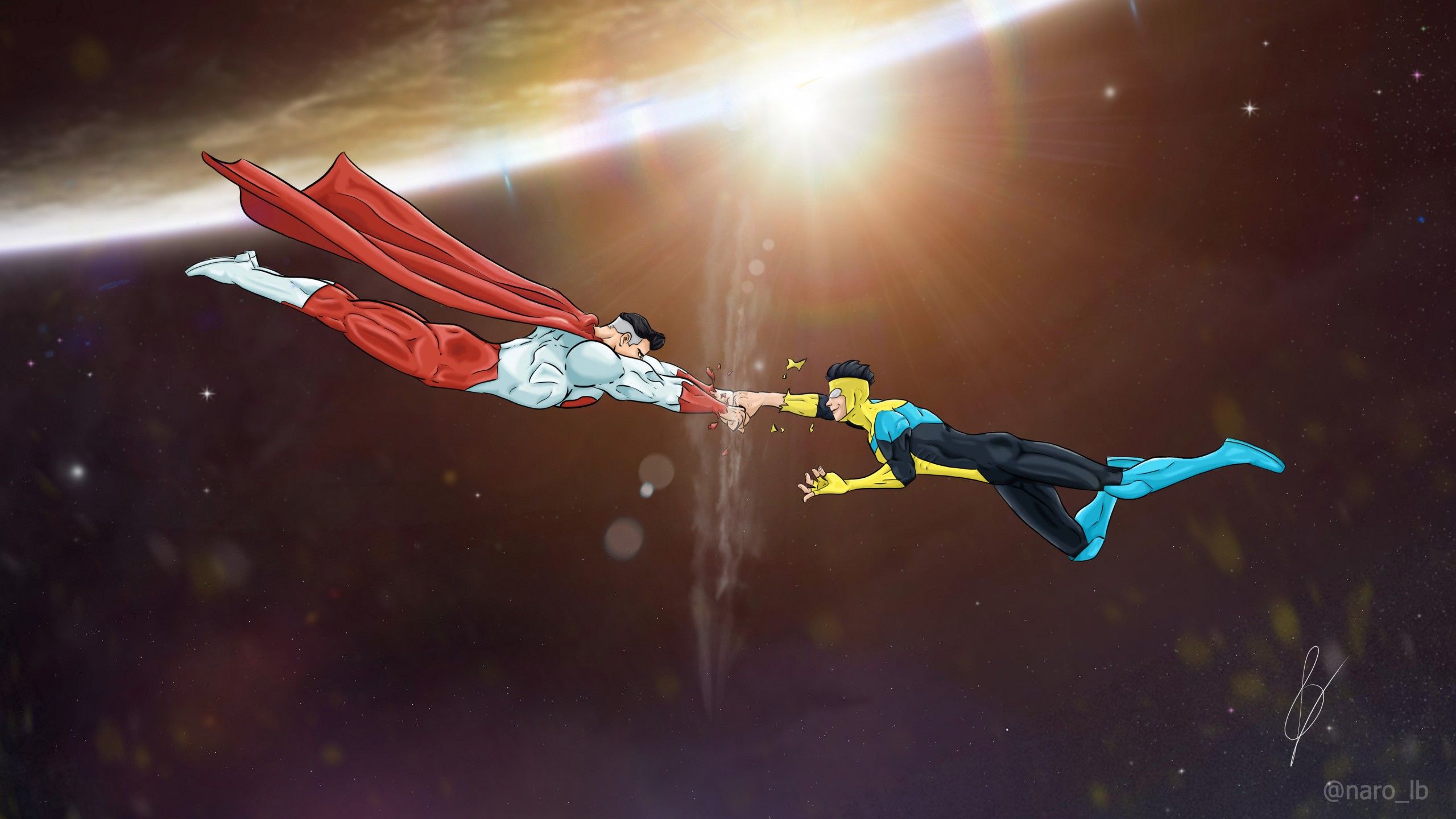 2560x1440 Invincible Omni Man Fight 4K HD Invincible Wallpaper