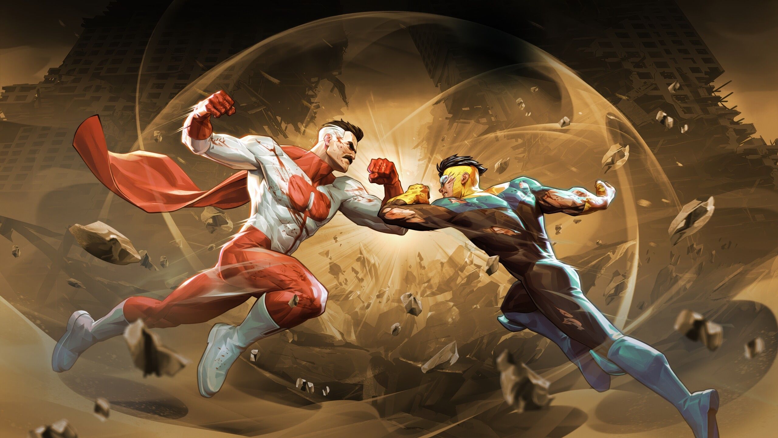 2560x1440 Invincible VS Omni Man Vs. Invincible Wallpaper 4K HD PC