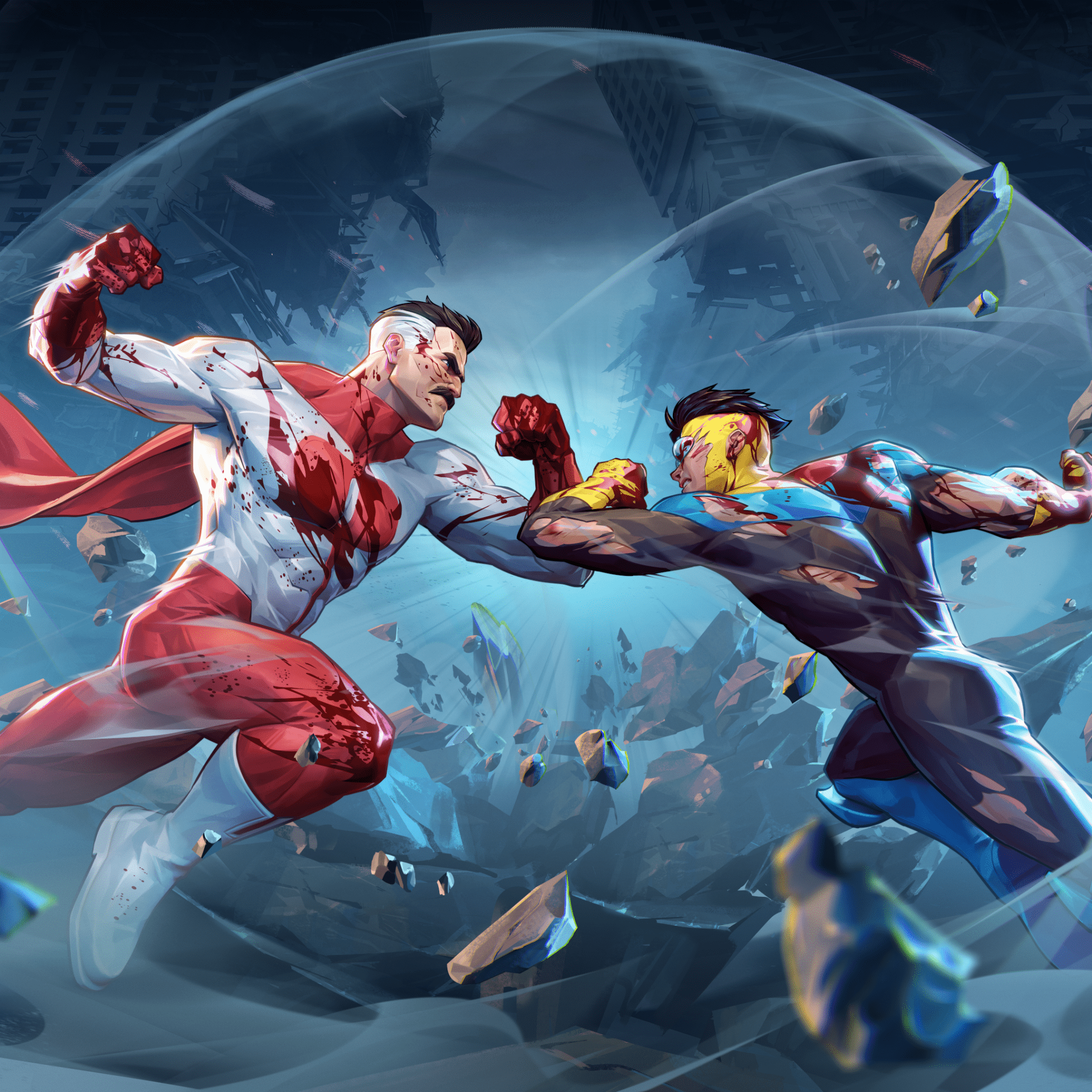 2048x2048 Omni Man Wallpaper 4K, Invincible, 2026 Games