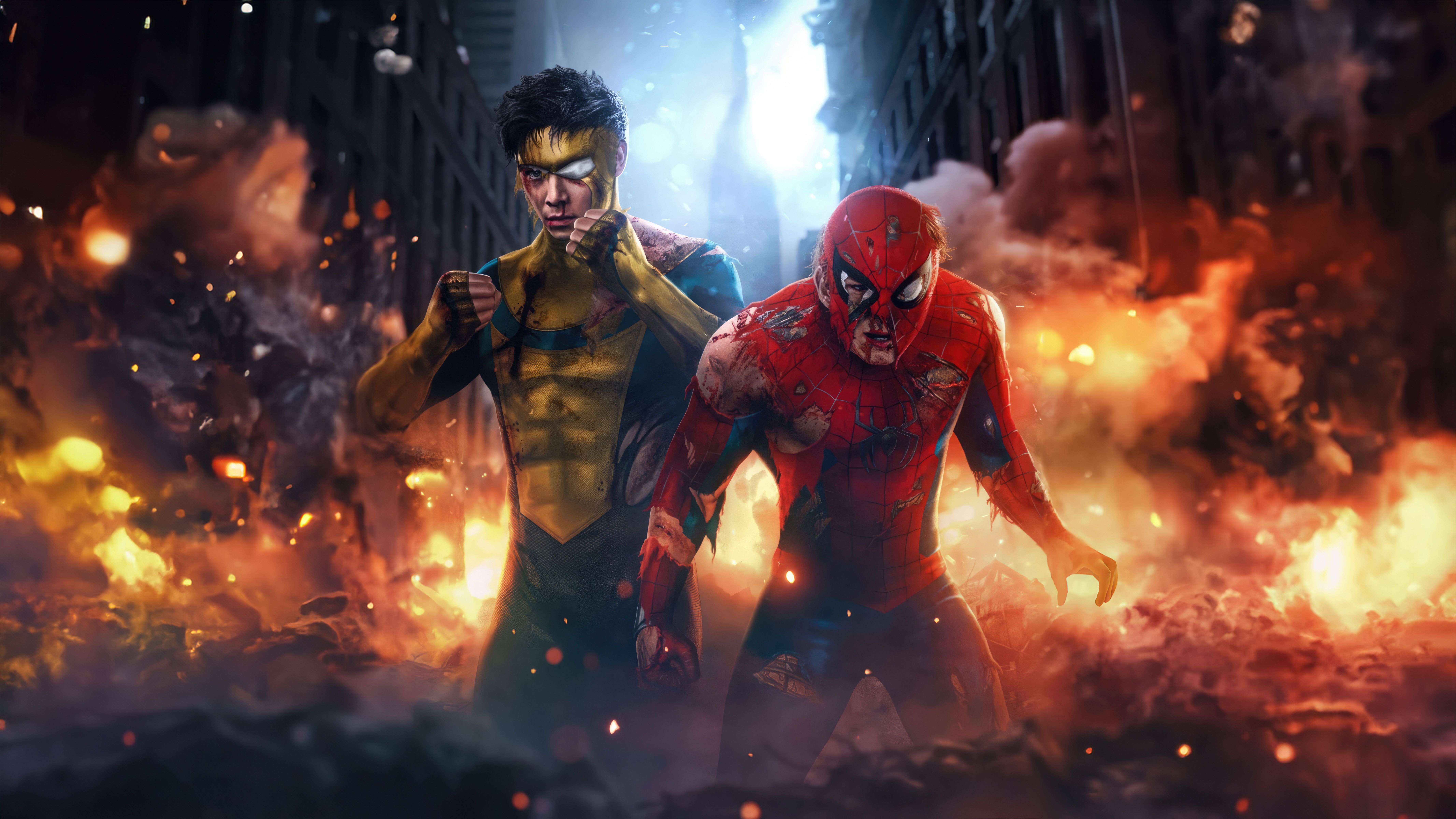 8534x4800 Invincible X Spider Man Wallpaper, HD Superheroes Wallpaper, 4k Wallpaper, Image, Background, Photos and Picture