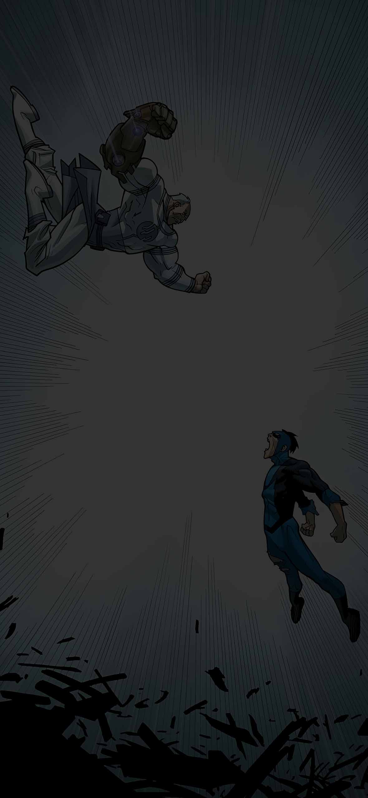 1180x2554 Heroic Showdown Invincible vs Conquest Wallpaper iPhone