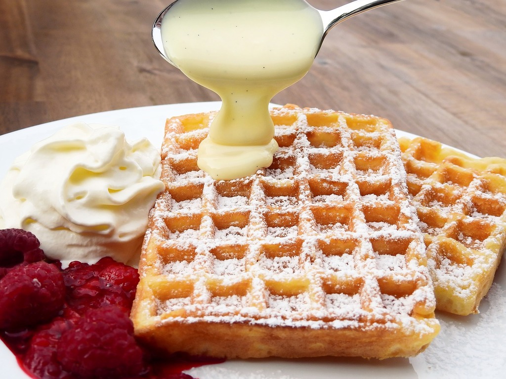 1024x768 Public domain stock image. Waffles belgian belgischewaffel