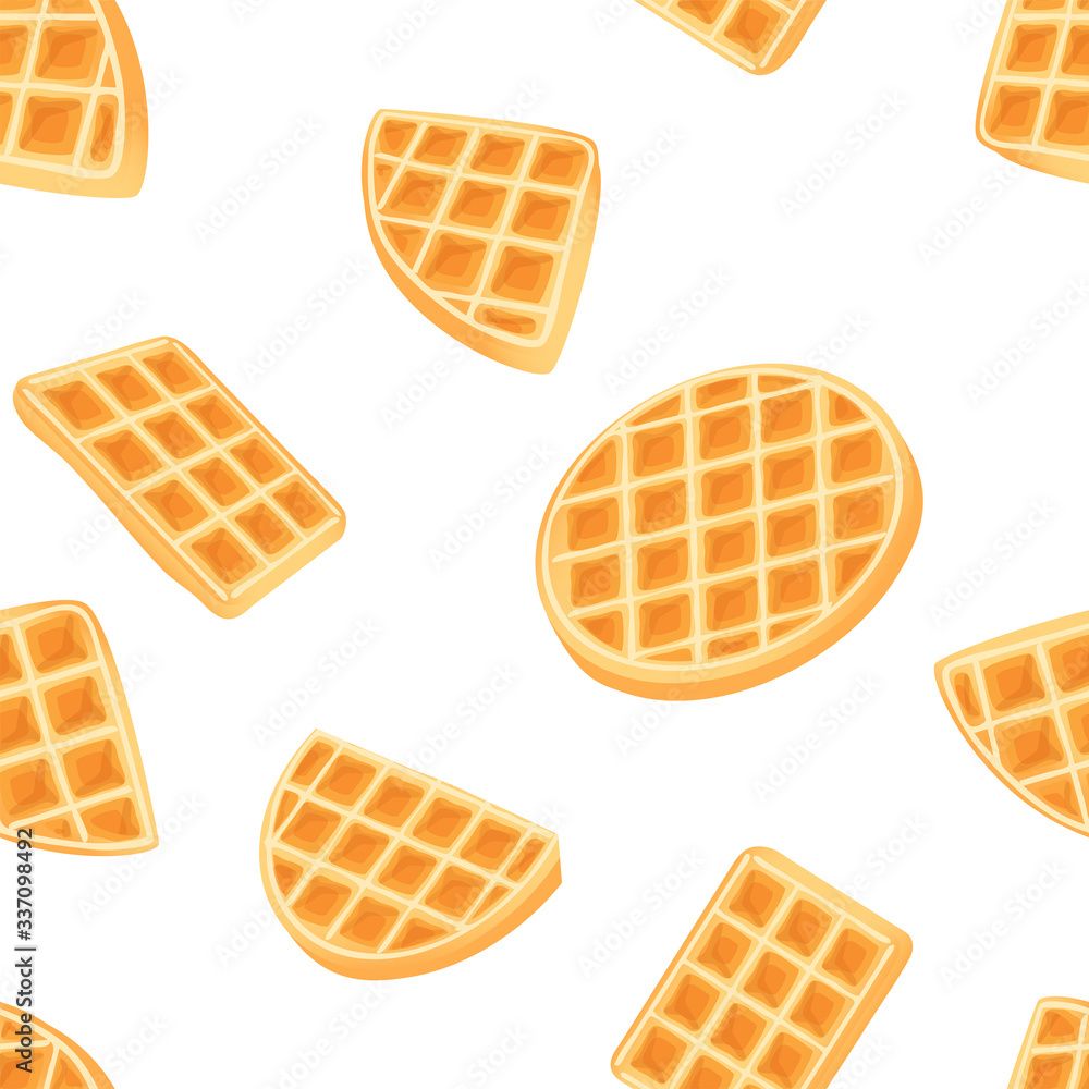 1000x1000 Photography Poster Belgian Waffle Seamless Pattern Drawing