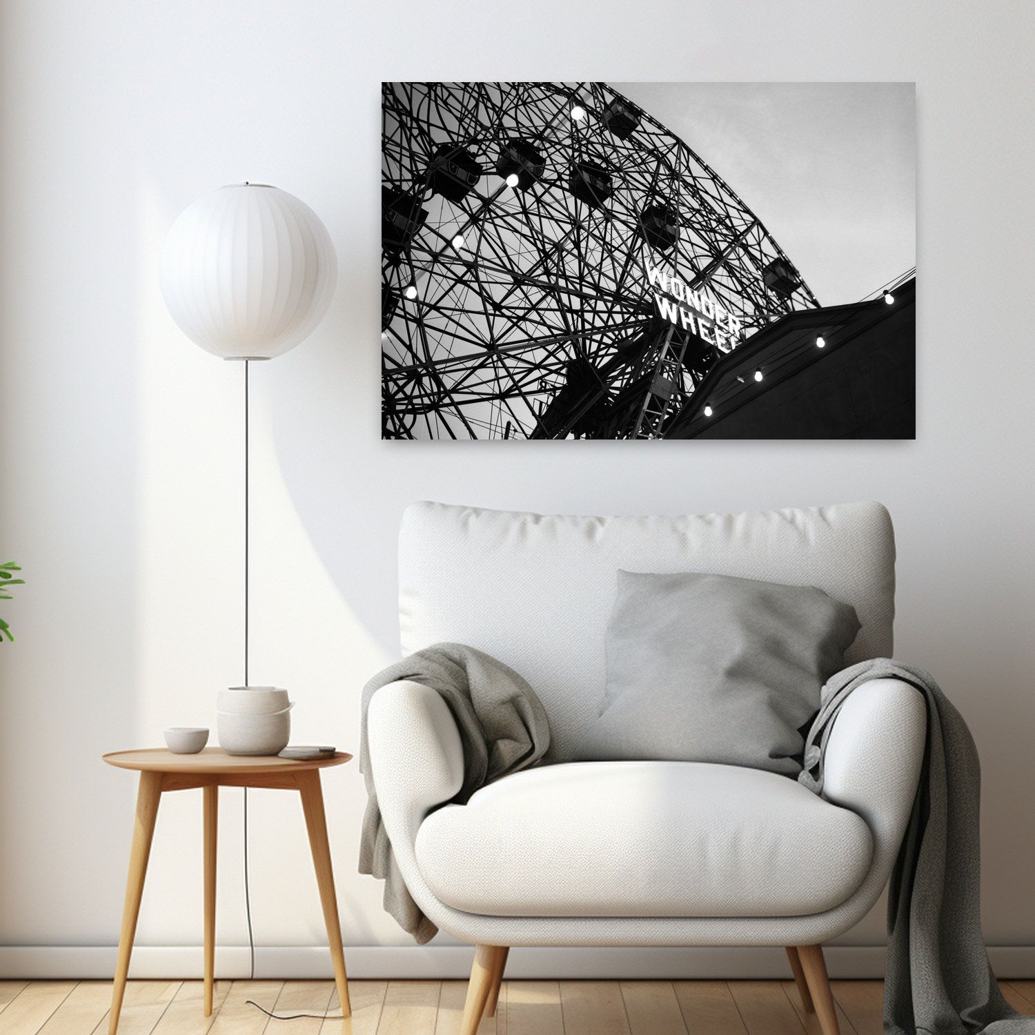 1500x1500 George Oliver 1920S Looking Up At Wonder Wheel Amusement Ride Coney Island New York Usa Classic Retro Vintage City Wall Art