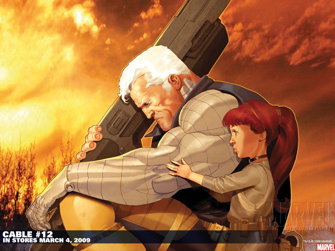 1280x960 Desktop wallpaper: Comics, Cable, Cable (Marvel Comics), Hope Summers 4K free download for PC. 1457063
