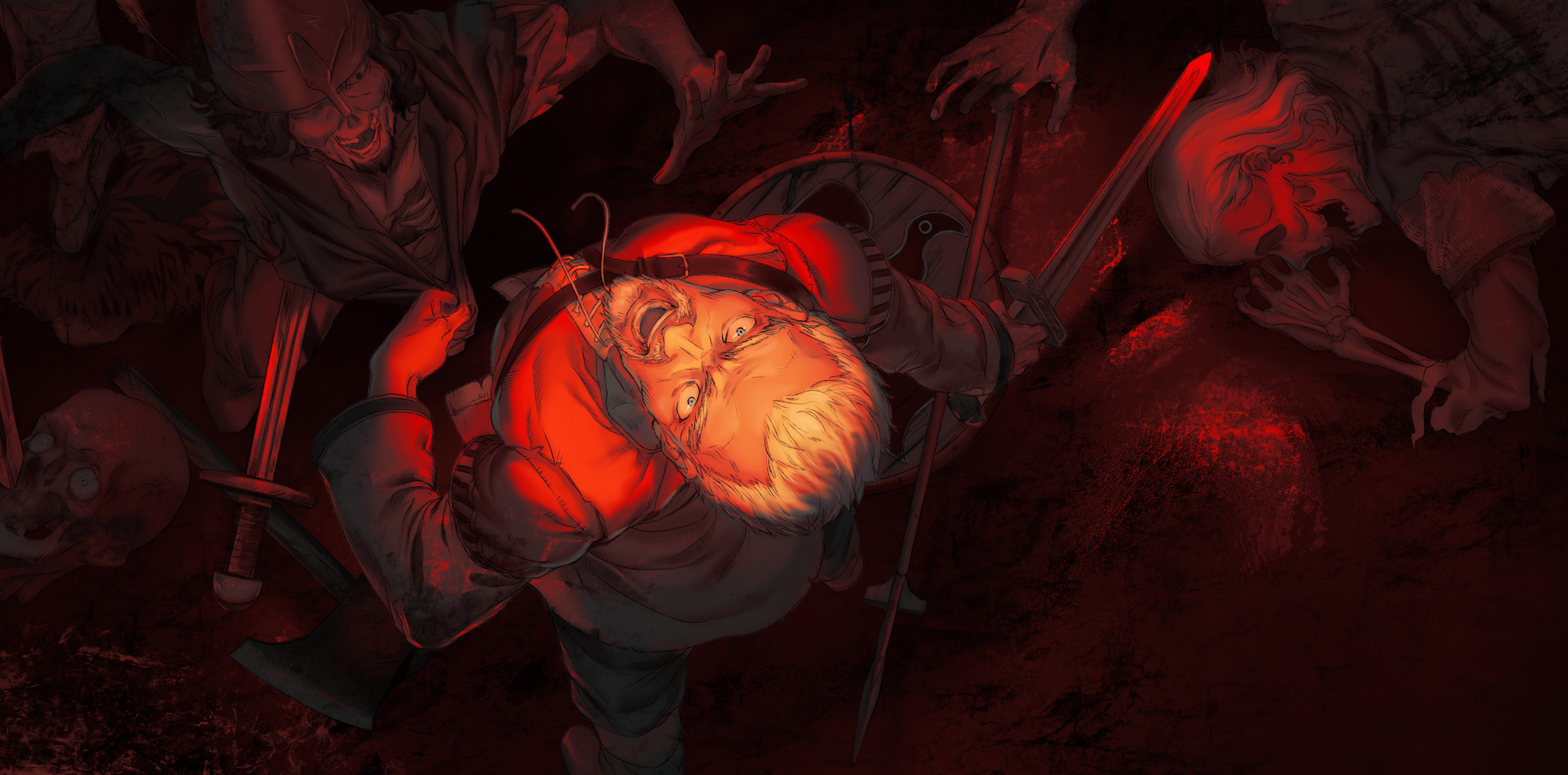 3508x1733 Vinland Saga Epic Clash: Bjorn & Askeladd HD Anime Wallpaperx1733