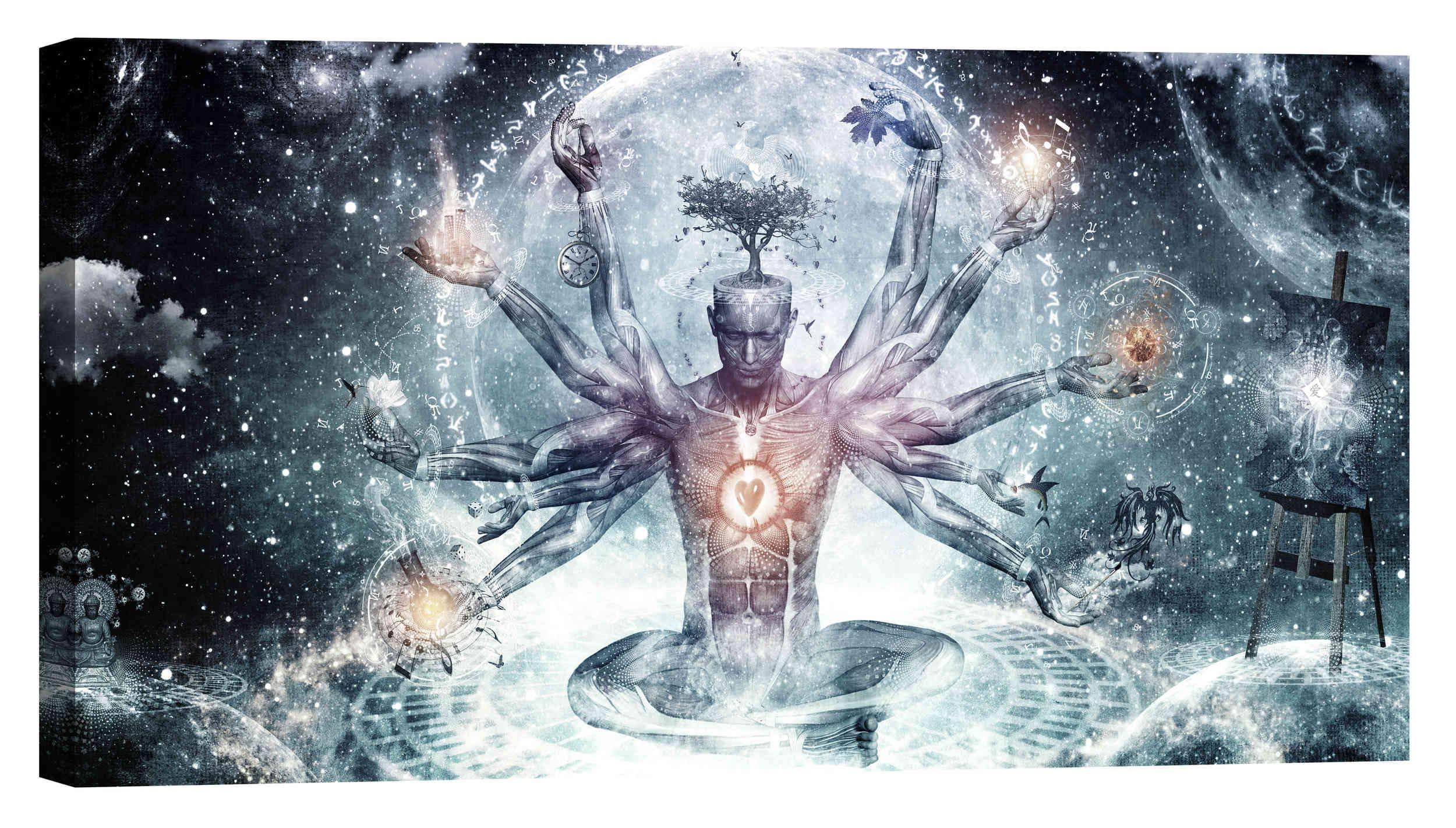 2500x1421 Epic Graffiti 'The Neverending Dreamer' by Cameron Gray, Canvas Wall Art, 30x60: Posters & Prints