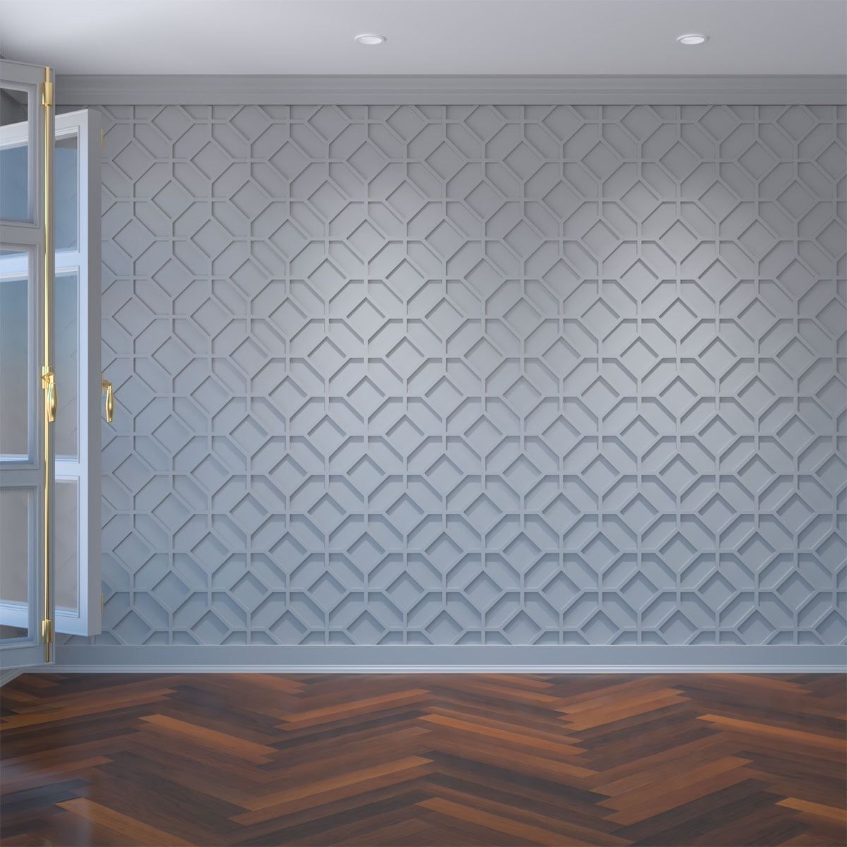 1200x1200 Small Cameron Decorative Fretwork Wall Panels in Architectural Grade PVC