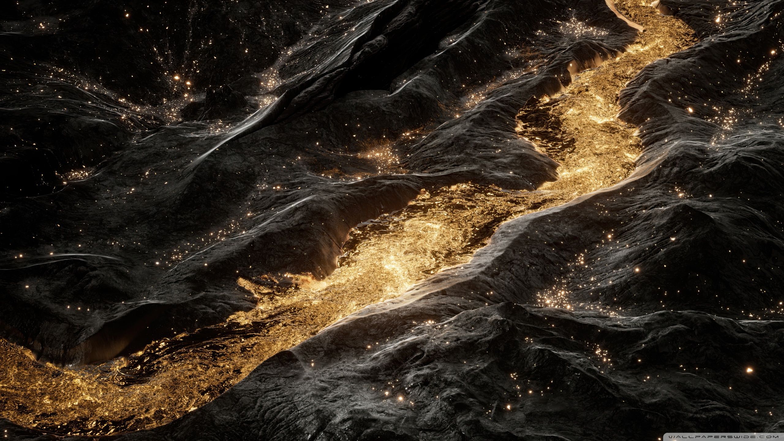2560x1440 Liquid Gold 4K UHD Wallpaper for UltraHD Desktop and TV : Widescreen and UltraWide Display : Dual Monitor : Smartphone and Tablet Devices