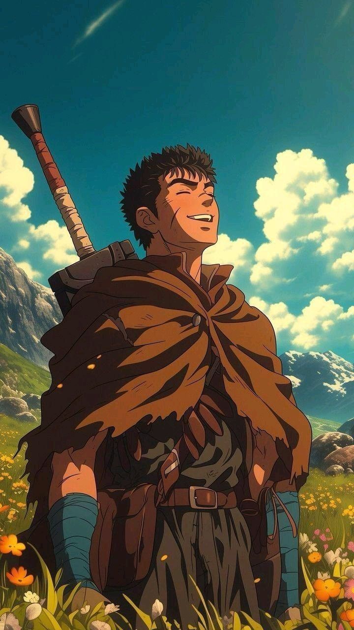 720x1280 Berserk anime image. Berserk digital art, Guts pfp hd, Samurai