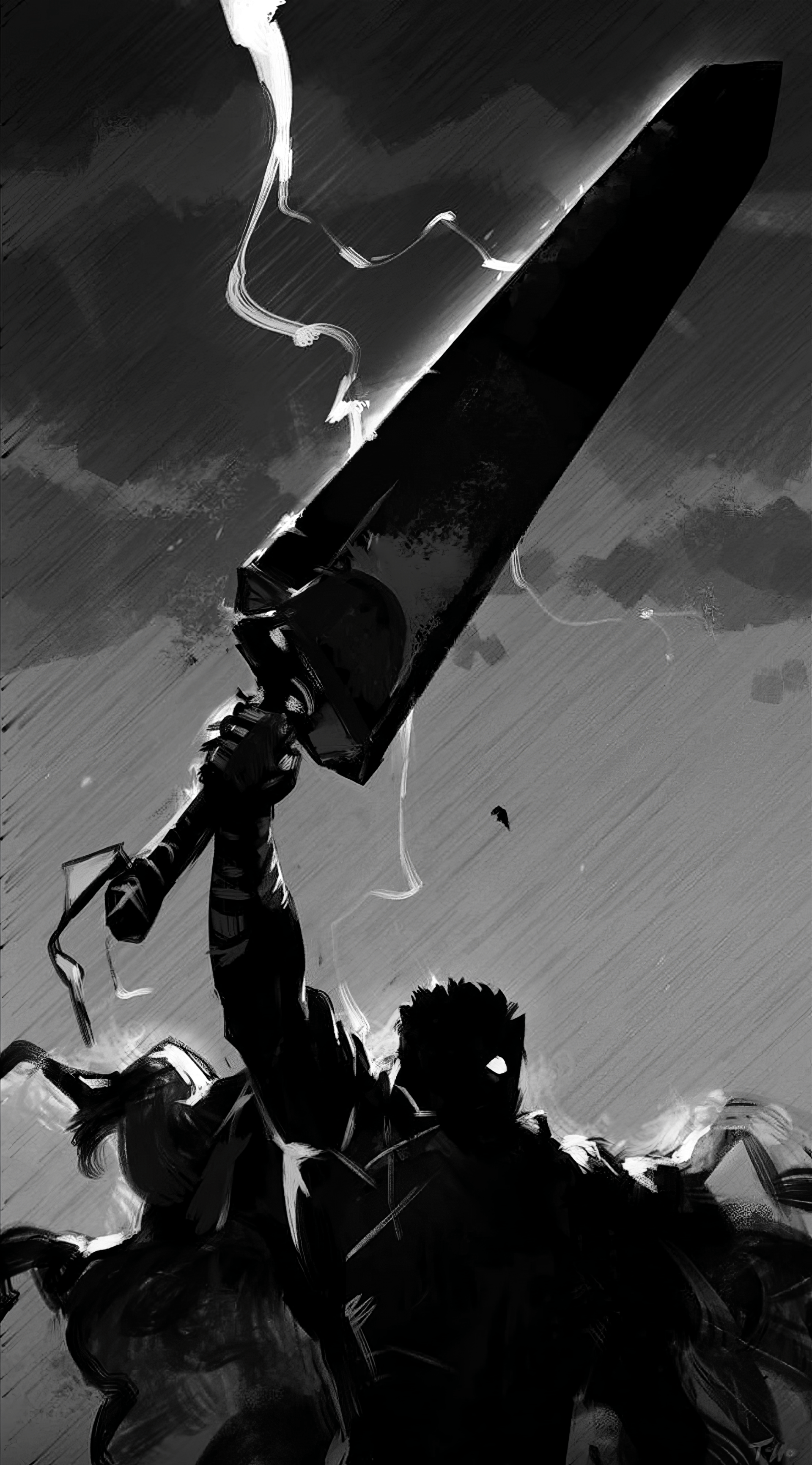 1920x3463 Guts Unleashed: A Berserk Warrior Phone Wallpaper