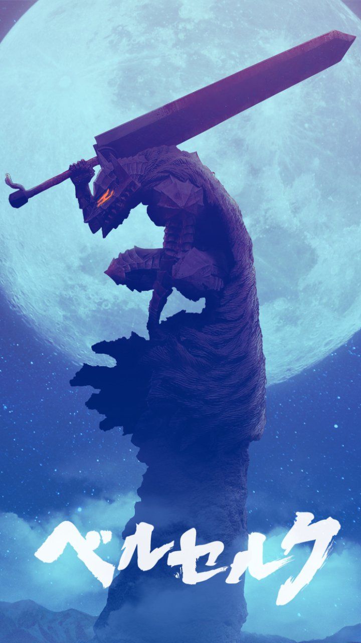 720x1280 Moonlit Warrior: Guts of Berserk Phone Wallpaper