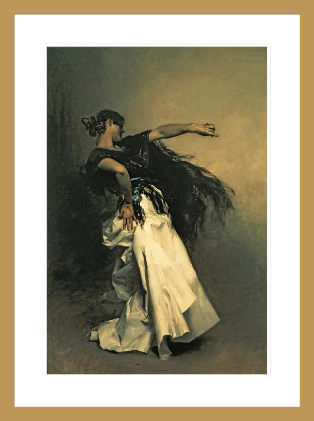 1024x1374 1000Museums The Spanish Dancer study for 'El Jaleo'John Singer Sargent -Framed Giclee Print