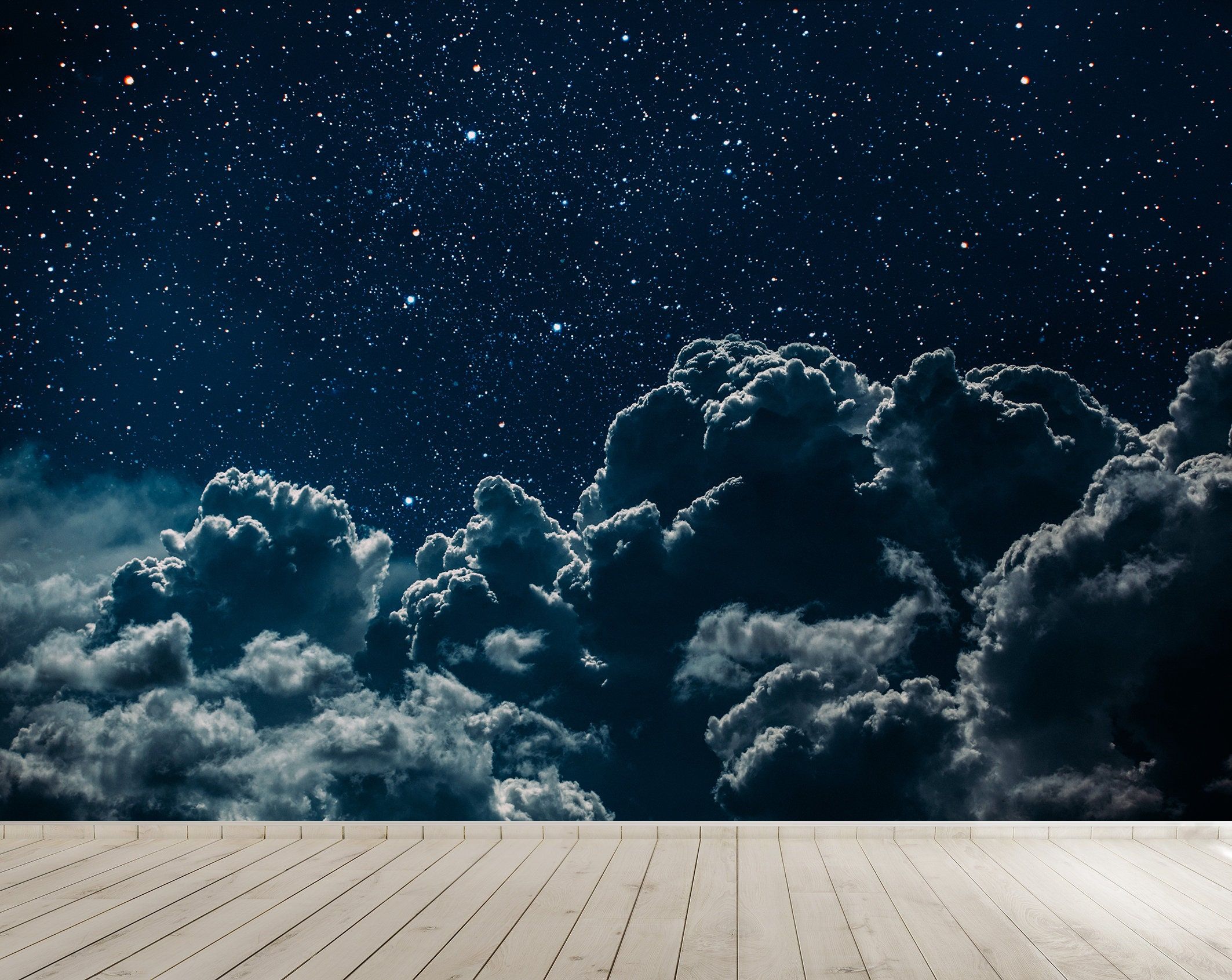 2126x1690 Starry Night Sky Wallpaper Mural and Stick Wall Art