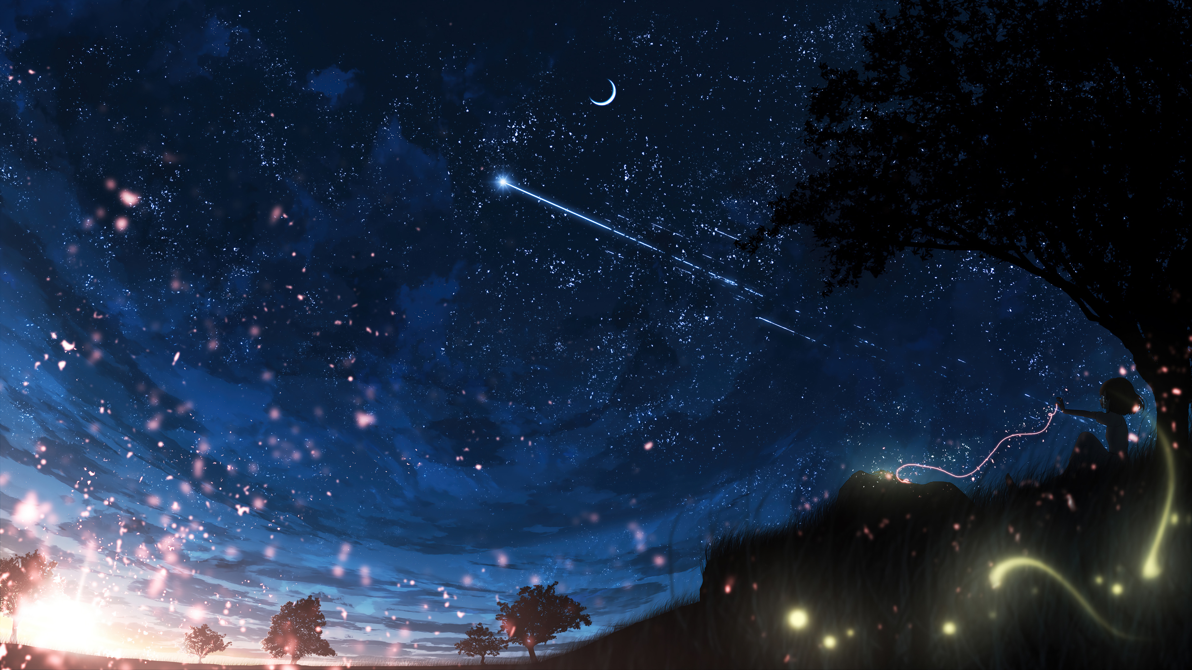 3840x2160 4K Beautiful Night full of Stars Wallpaper, HD Artist 4K Wallpaper, Image and Background