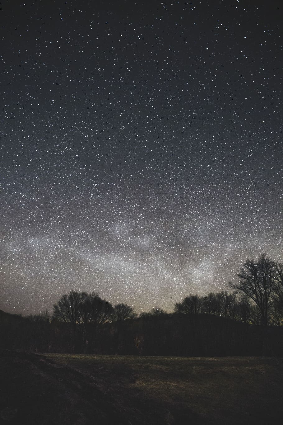 910x1365 sky, full, stars, sky full of stars, black, blue, fields, gray
