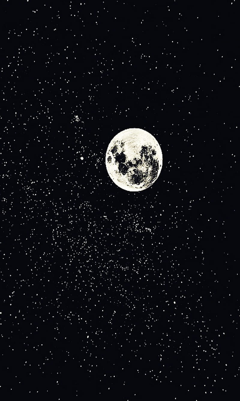 800x1333 Full Moon, night, sky, stars, HD phone wallpaper