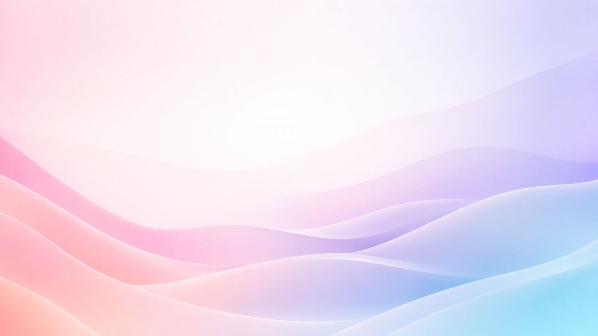 1920x1080 Soft pastel gradient waves smooth flowing shapes minimal aesthetic clean background HD abstract Wallpaper