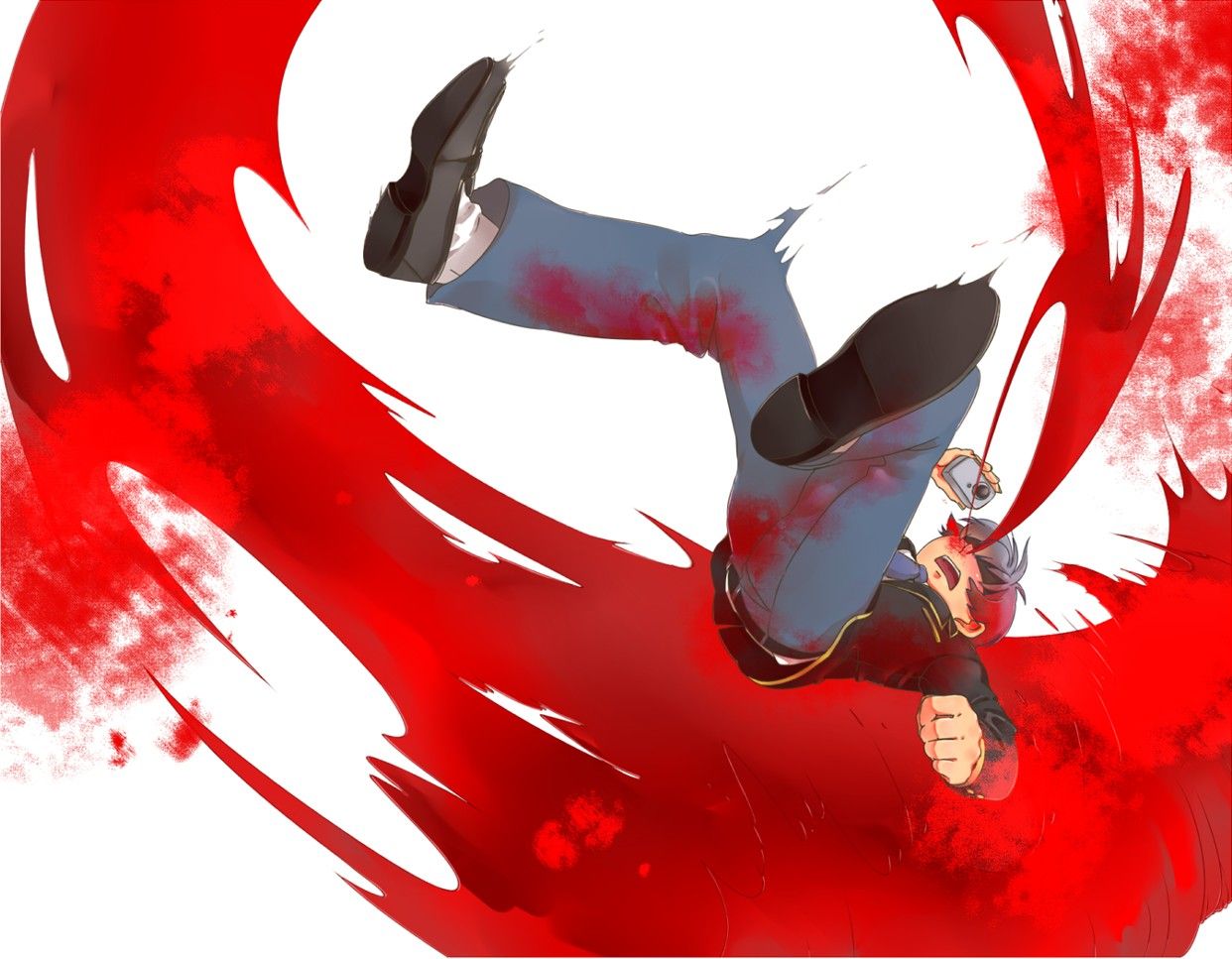 1242x967 Nosebleed. Anime Image Board