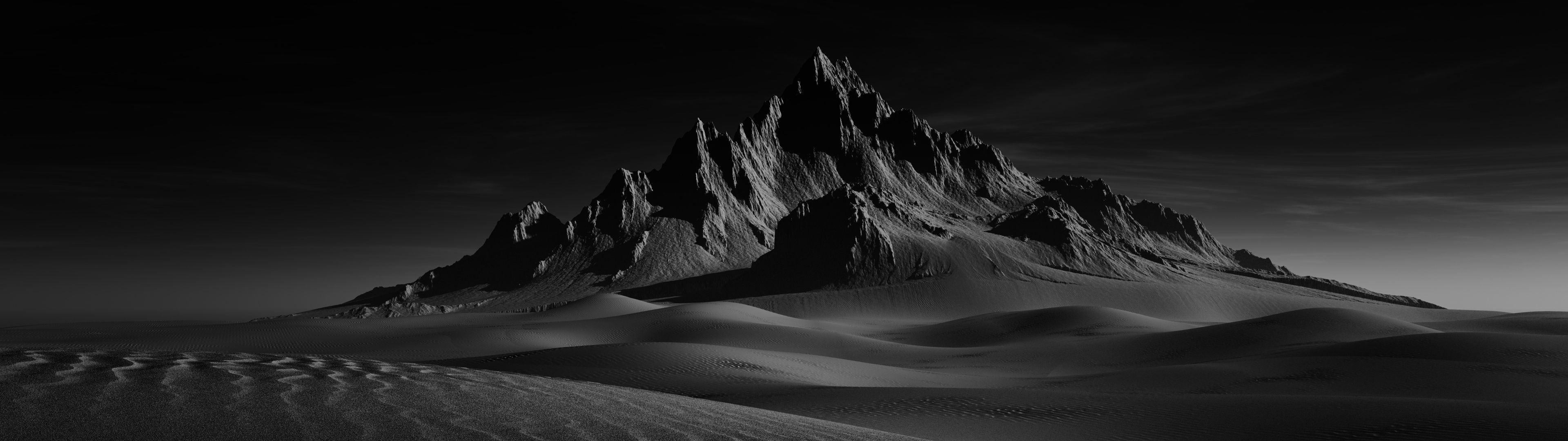 3840x1080 Desert Wallpaper 4K, Doom, Sand Dunes, Dark background