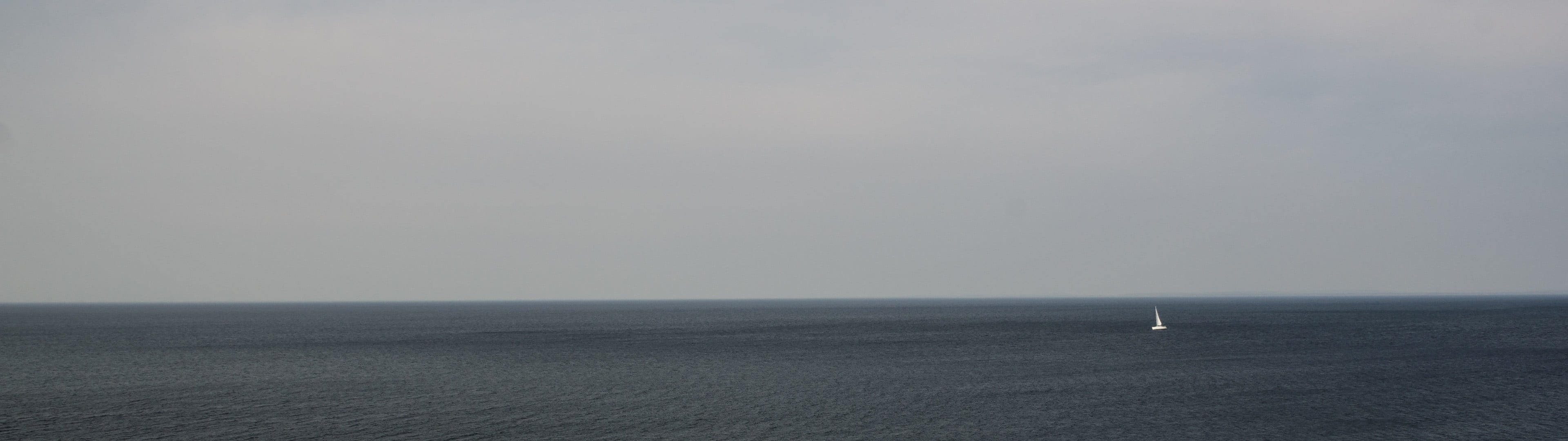 3840x1080 White and gray wooden table, dual monitors, multiple display, boat, water HD wallpaper