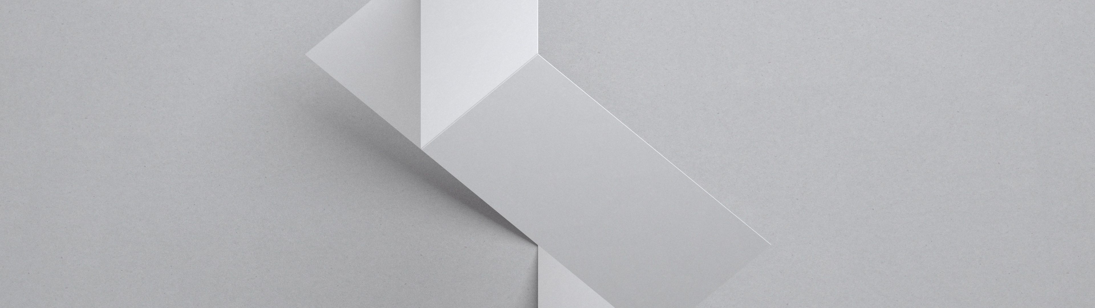 3840x1080 Microsoft Design Wallpaper 4K, Origami, White background