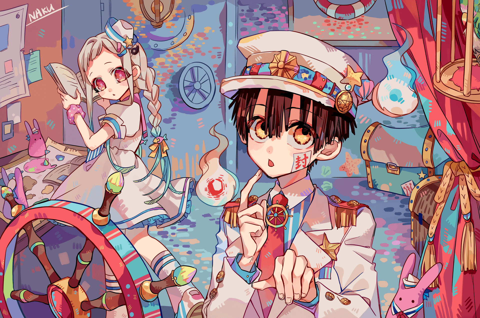 1920x1275 Ultra HD Wallpaper: Yashiro Nene & Hanako Kun From Jibaku Shounen Hanako Kunx3560