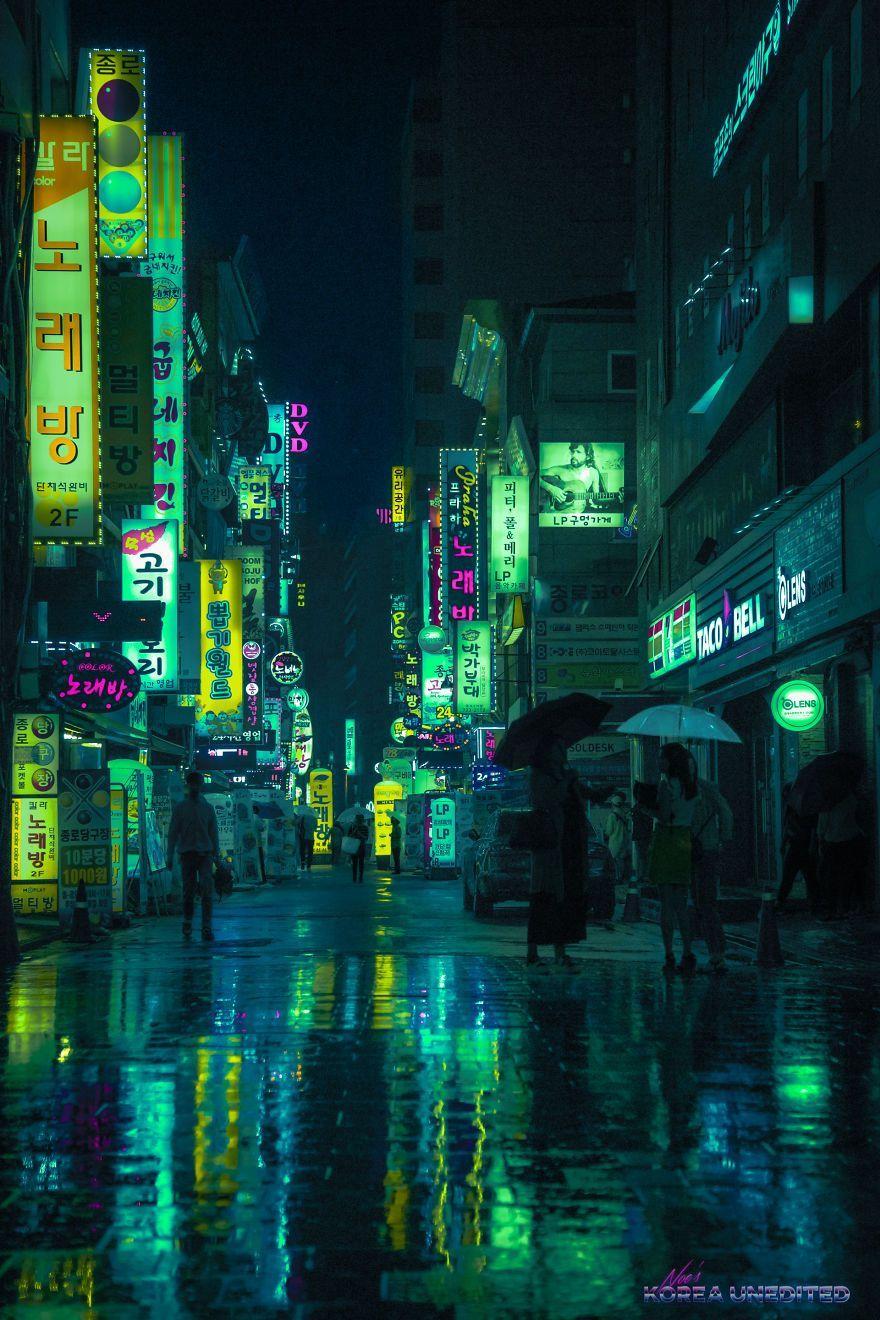 880x1320 I Take Photo Of Seoul At Night. Dark green aesthetic, Green aesthetic, Green picture