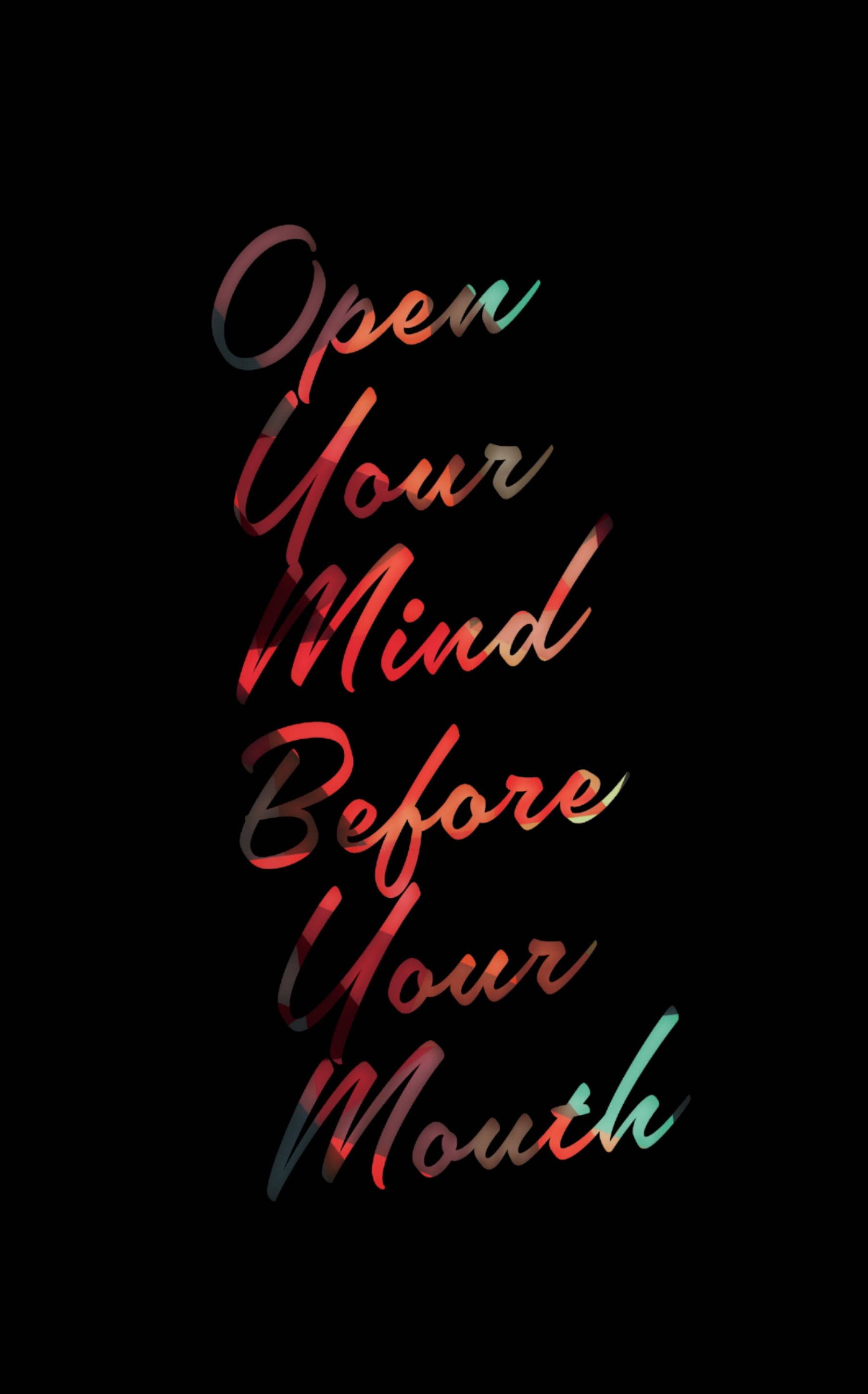 1805x2896 Download Black Motivation Mouth And Mind Wallpaper