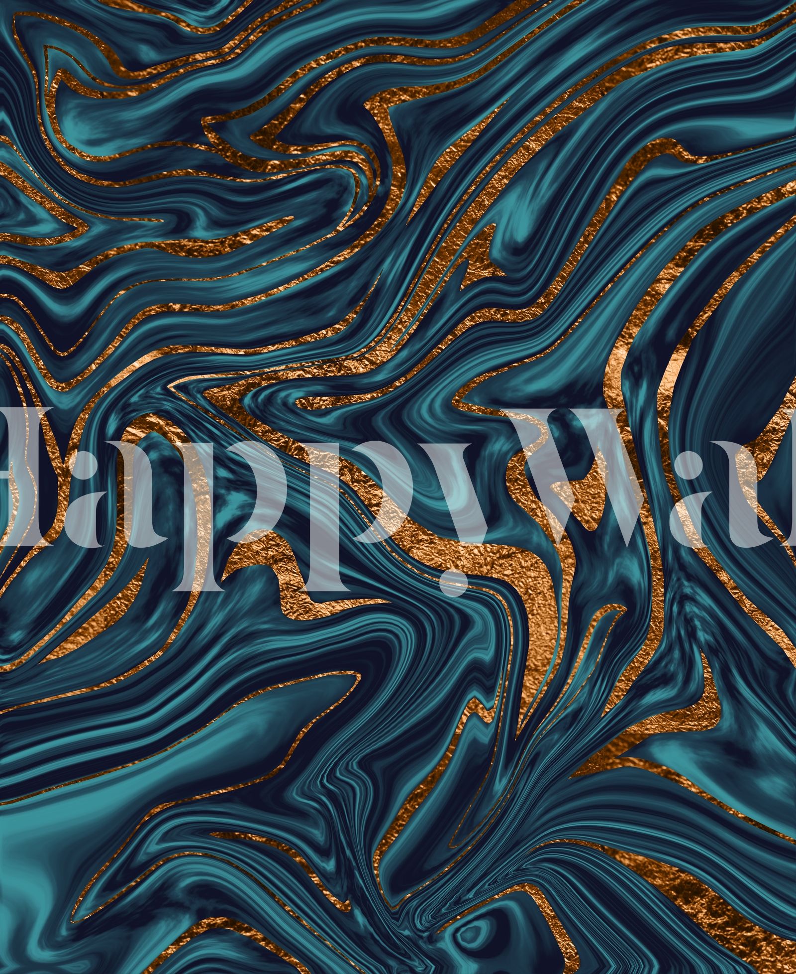 1600x1956 Teal Navy Blue Copper Marble 1 Wallpaper